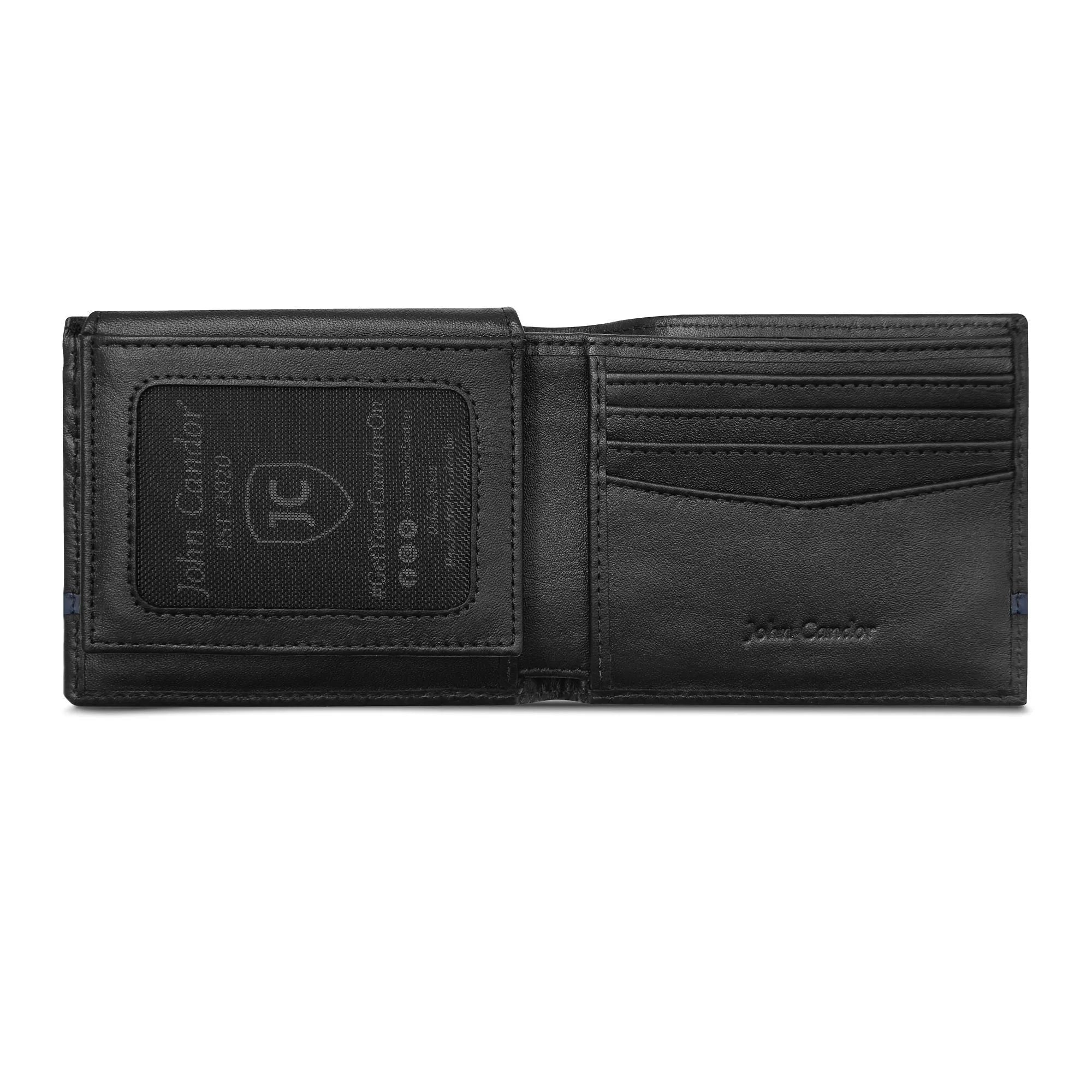 Carry-It-All Bifold Men's Leather Wallet (American Flag optional)