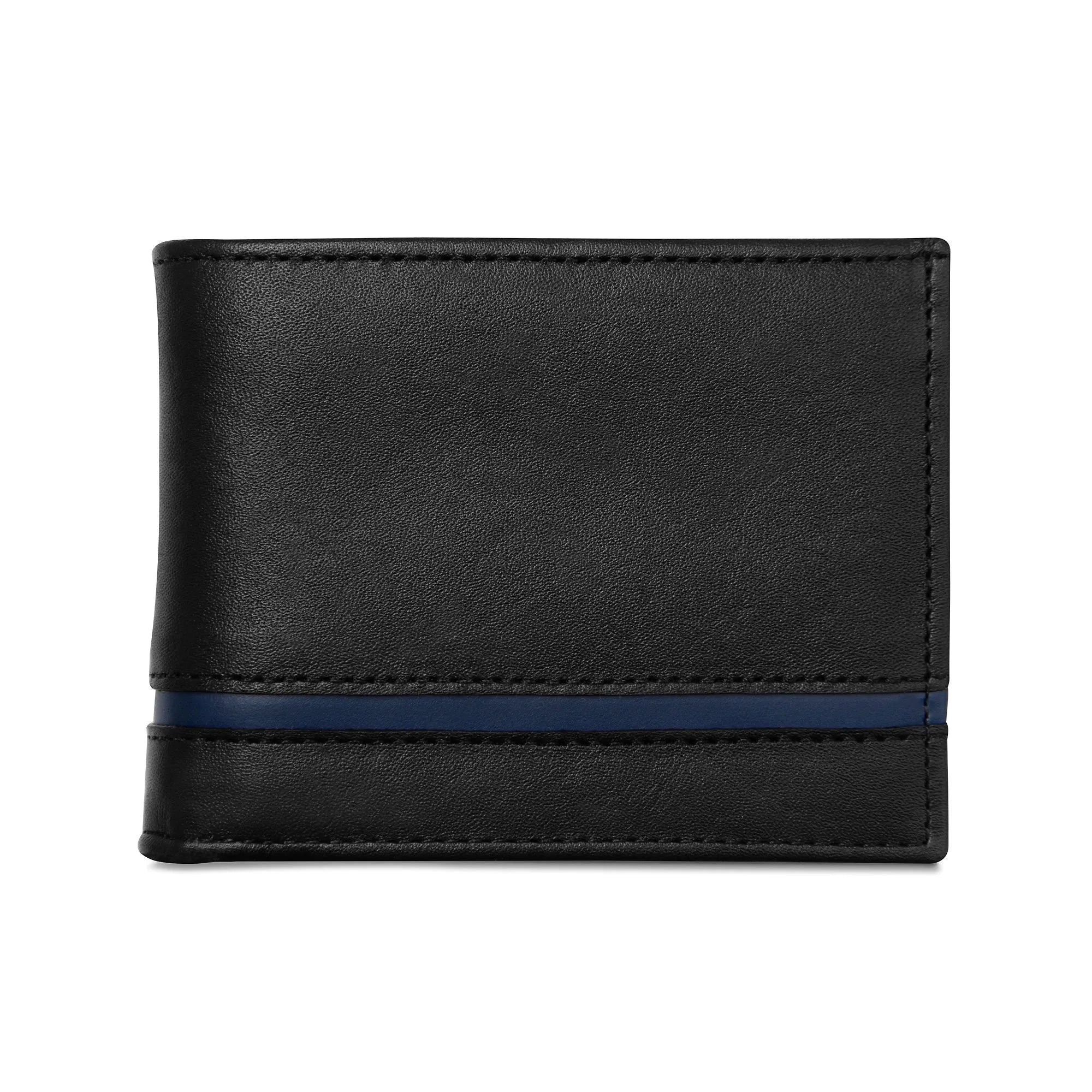 Carry-It-All Bifold Men's Leather Wallet (American Flag optional)