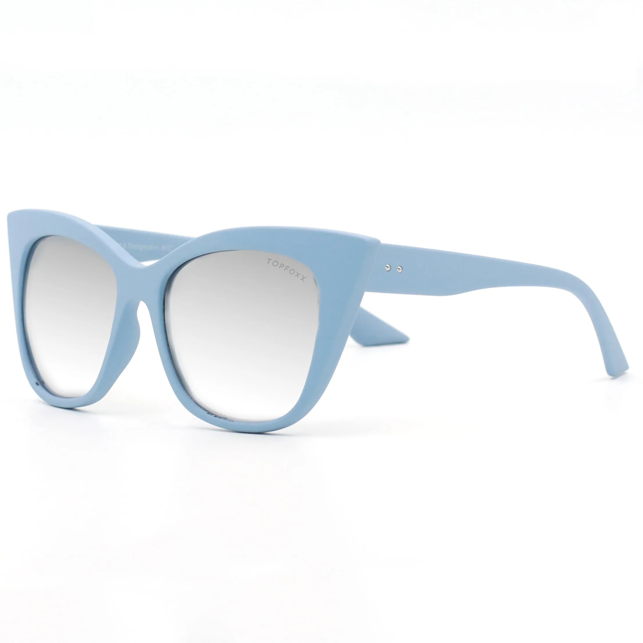 Venice Cateye Sunglasses - Blue - Silver