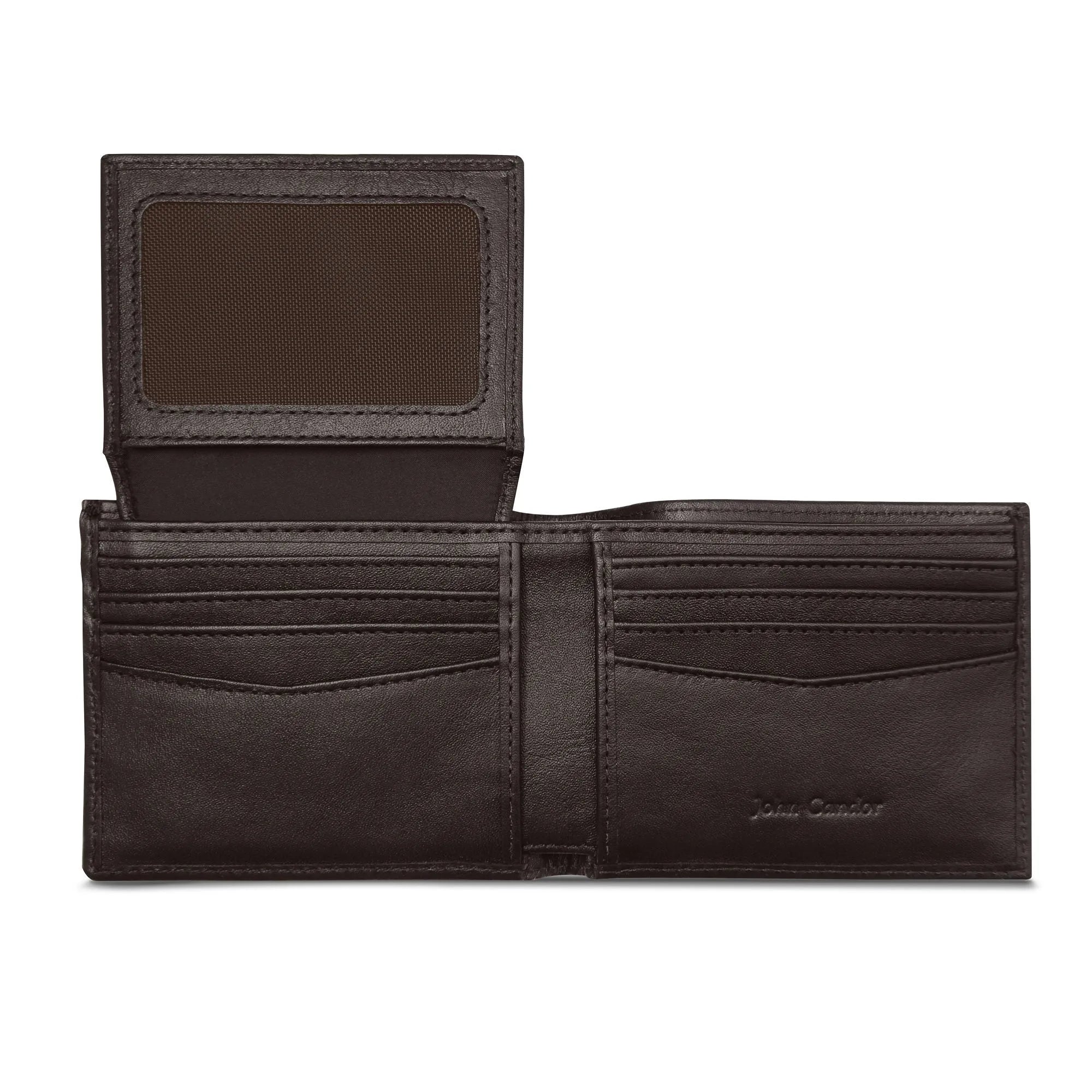 Carry-It-All Bifold Men's Leather Wallet (American Flag optional)