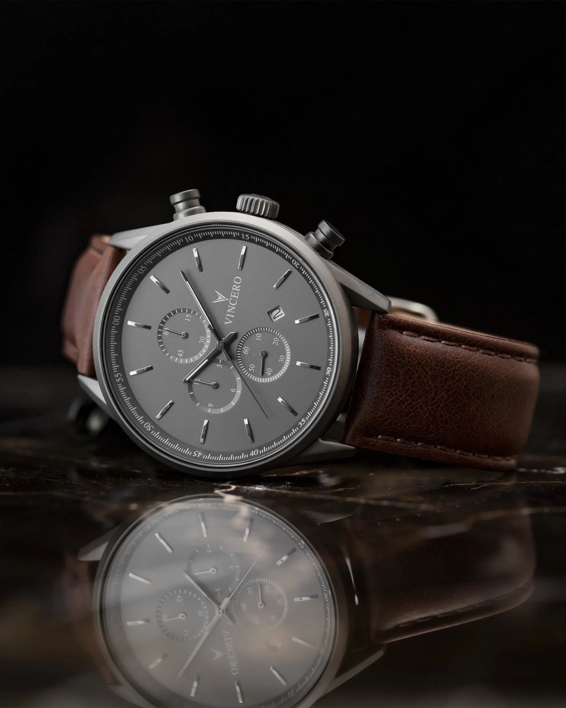 The Chrono S2 Men's Watches - Gunmetal/Walnut