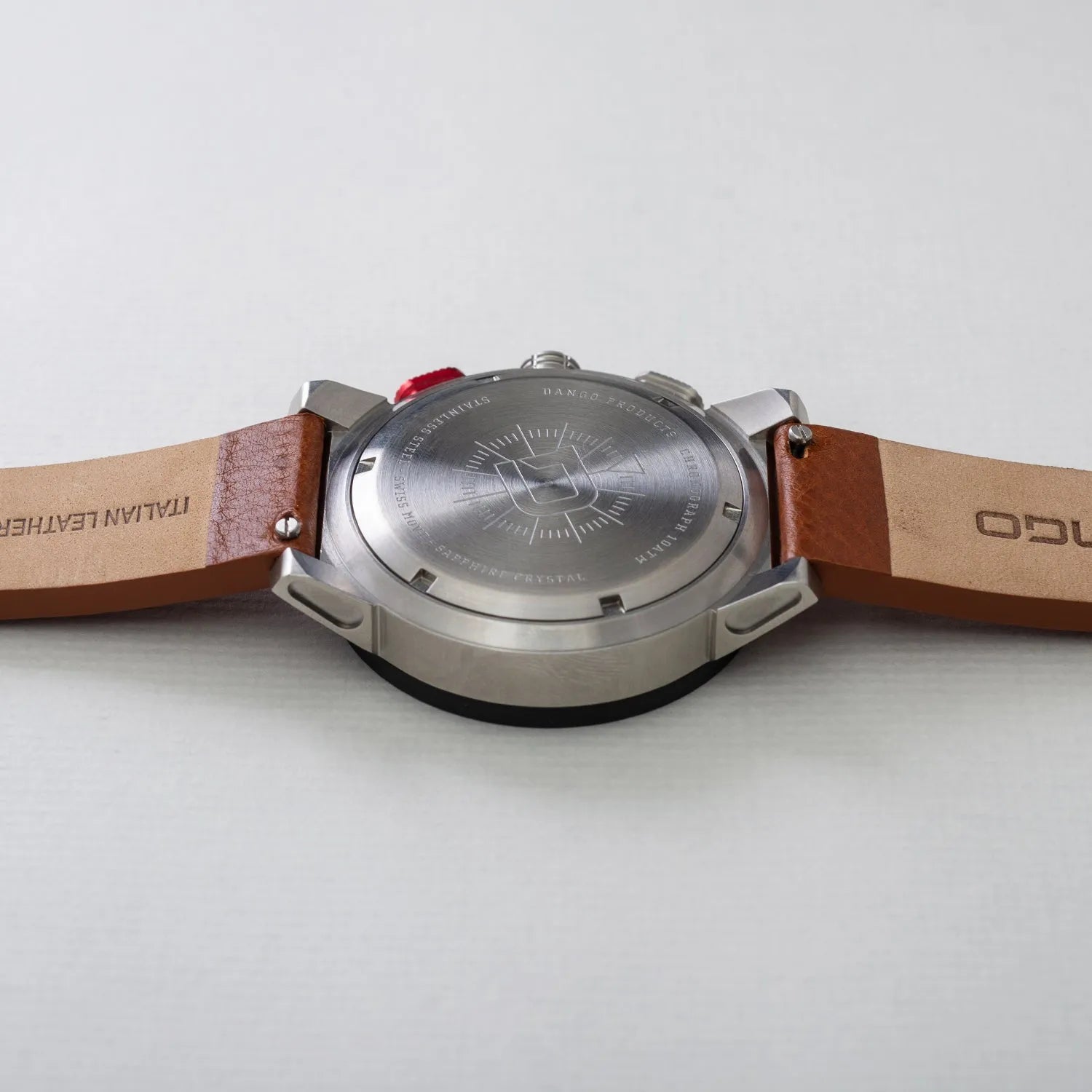 CR-01 - Chrono Men's Watch with Italian Leather Strap - Whiskey Brown