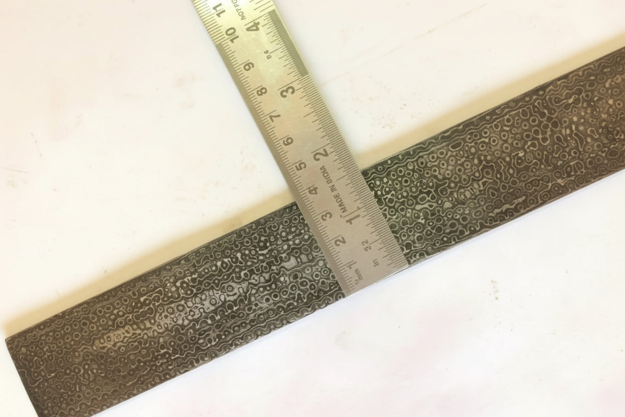 Raindrop Pattern Damascus Steel Billet Bar for Knife Making and Bladesmith Stock