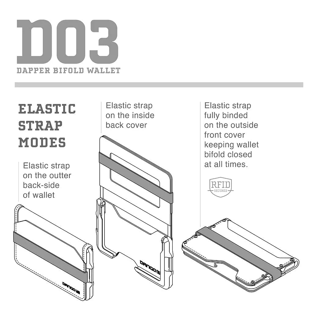 D03 - 3 Pocket Bifold Wallet