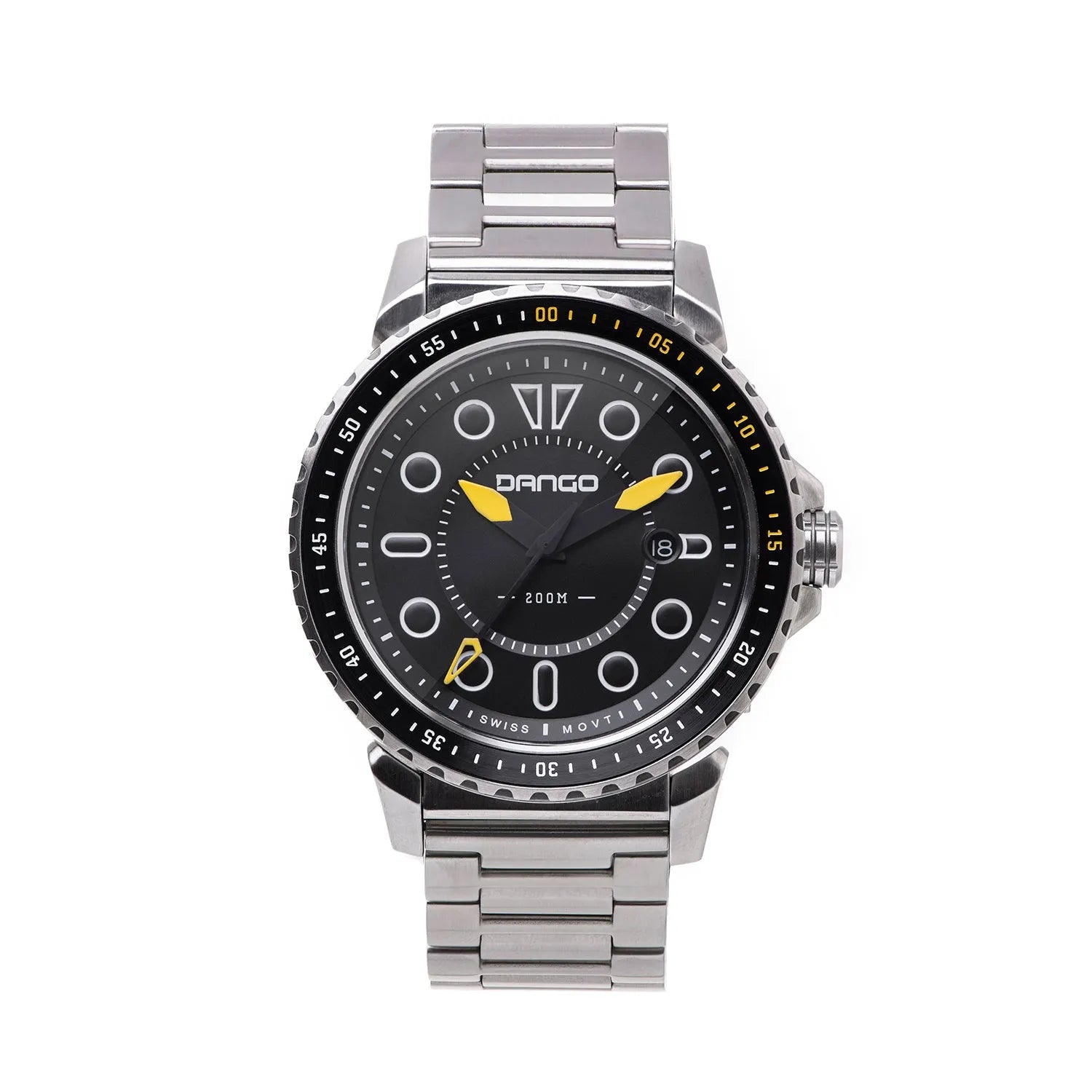 DV-01 - Dive Men's Watch with Metal Bracelet & Micro Adjustment Buckle