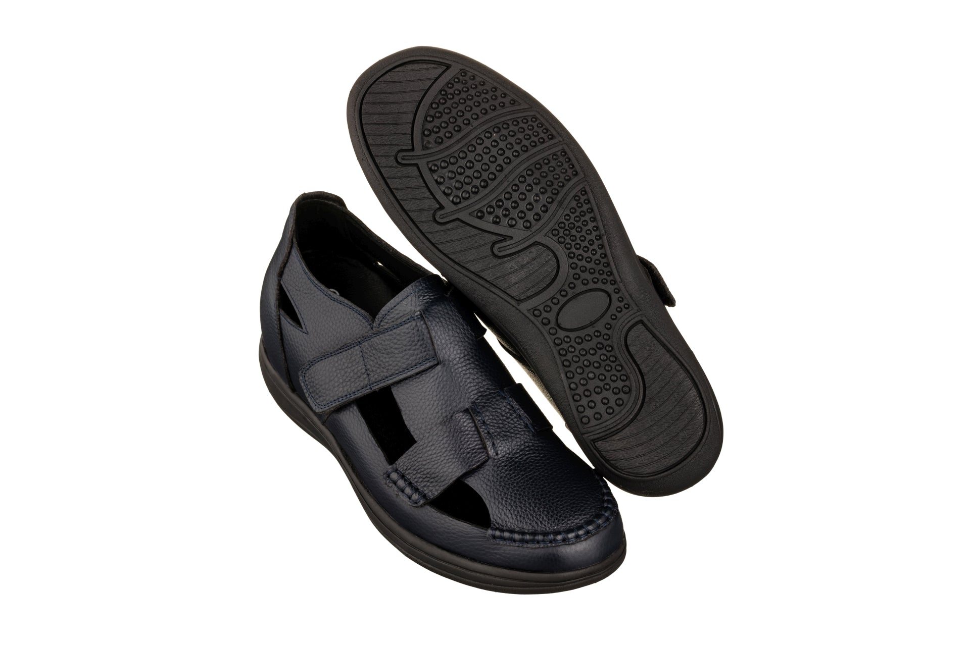 K2663 - 3.2 Inches Taller (Navy Blue) - Casual Fisherman Sandal