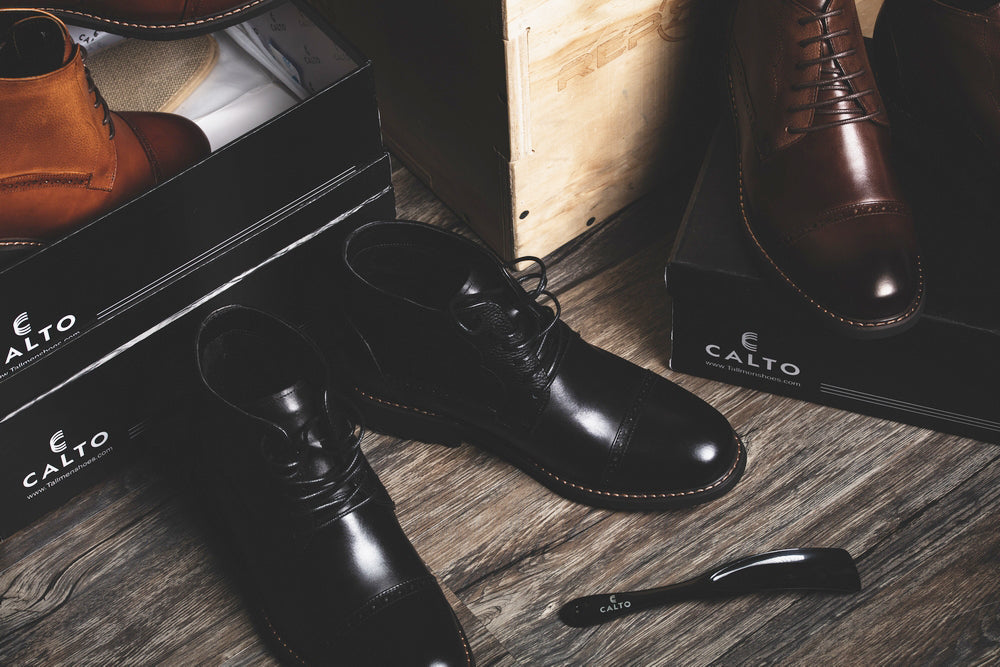 Y41083 - 3.2 Inches Taller (Black) - Lace Up Casual Men's Boots