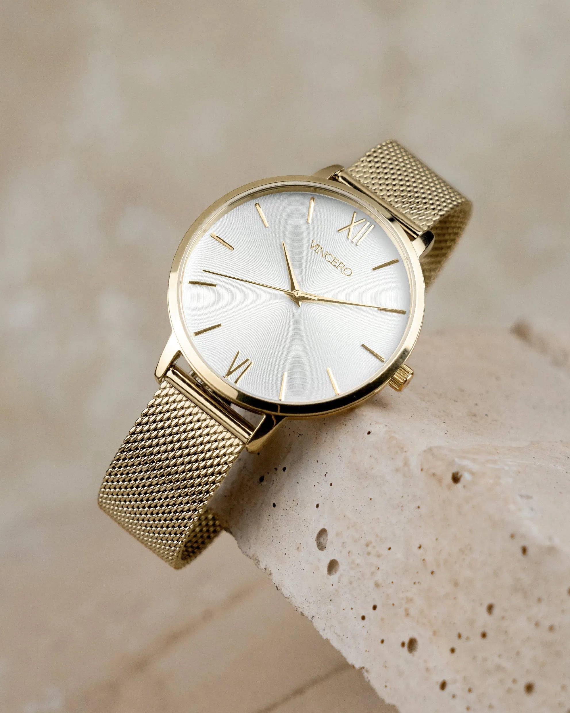 The Eros Mesh Men's Watches - Gold + Satin