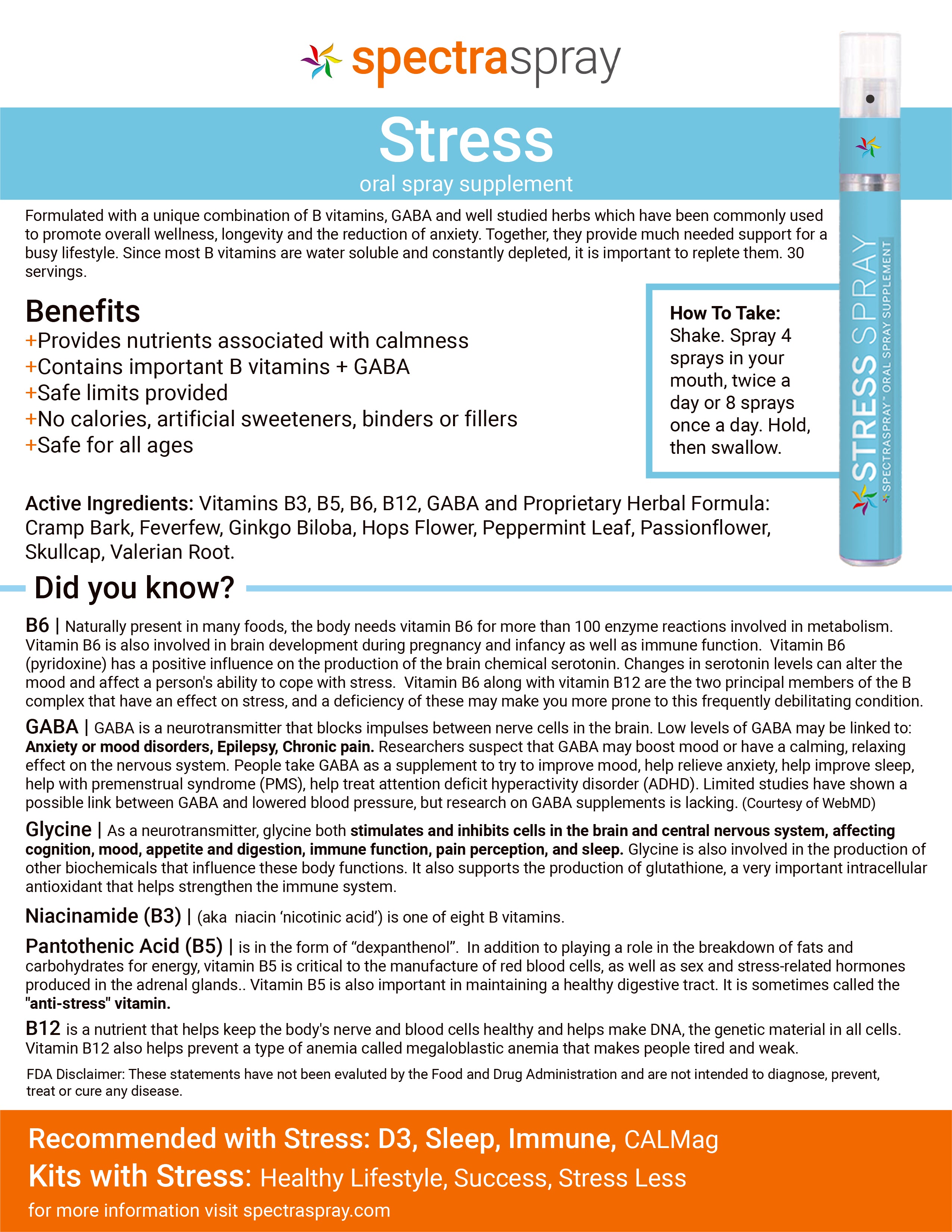GABA STRESS Supplement Spray