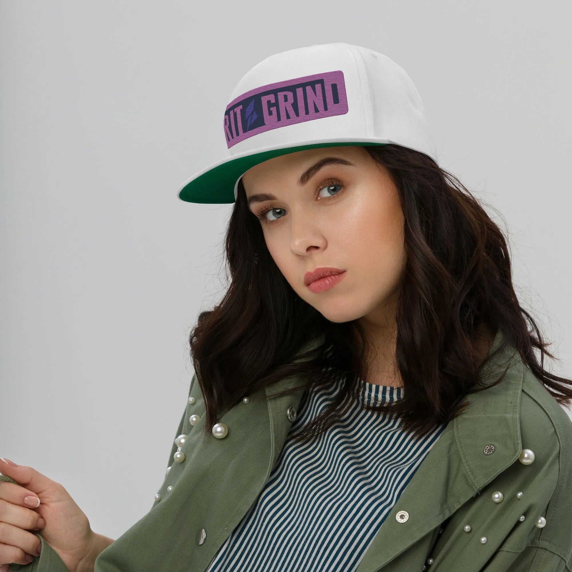 Flat Bill Cap – Classic High-Profile Snapback Hat