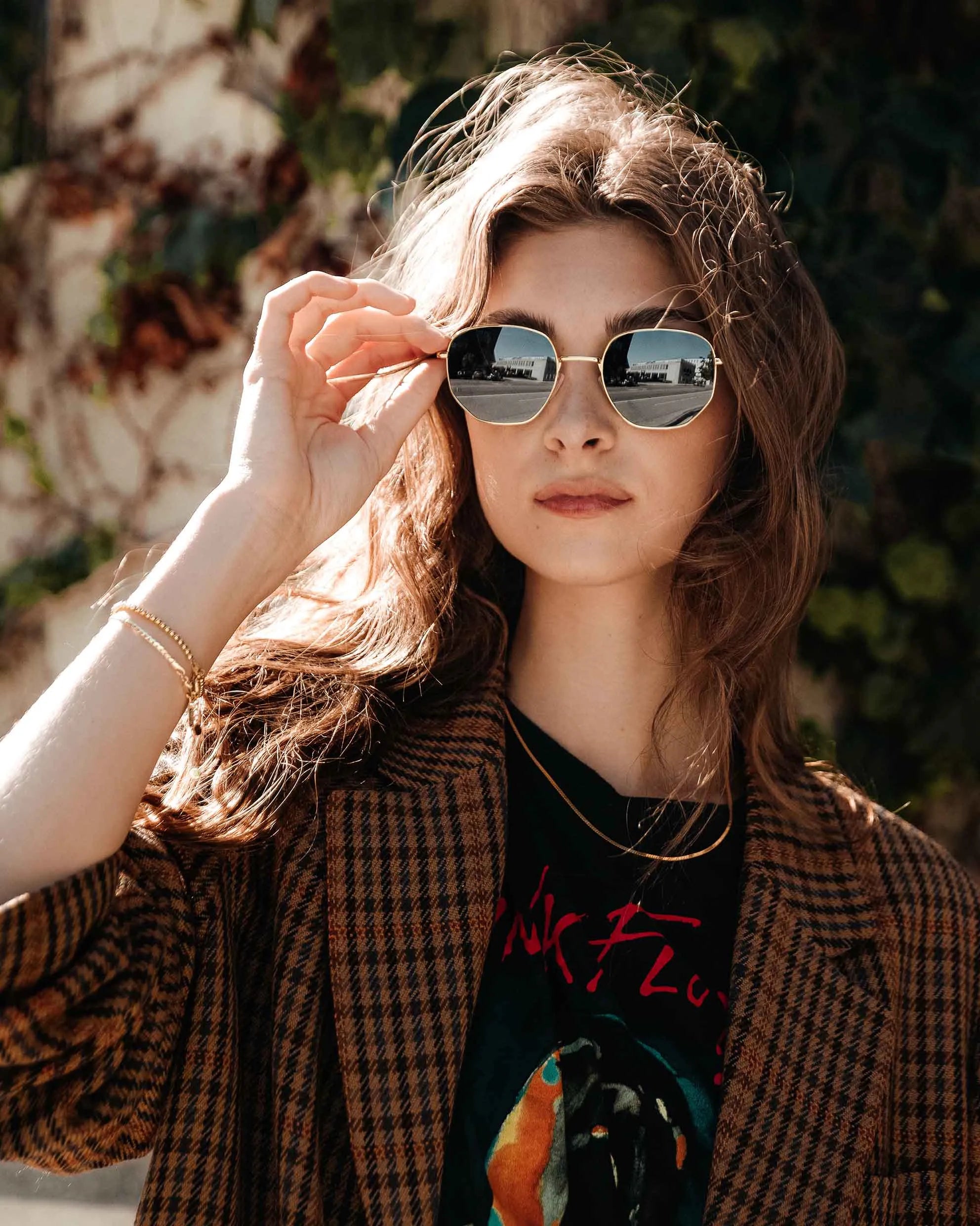 The Frankie Sunglasses - Gold Smoke