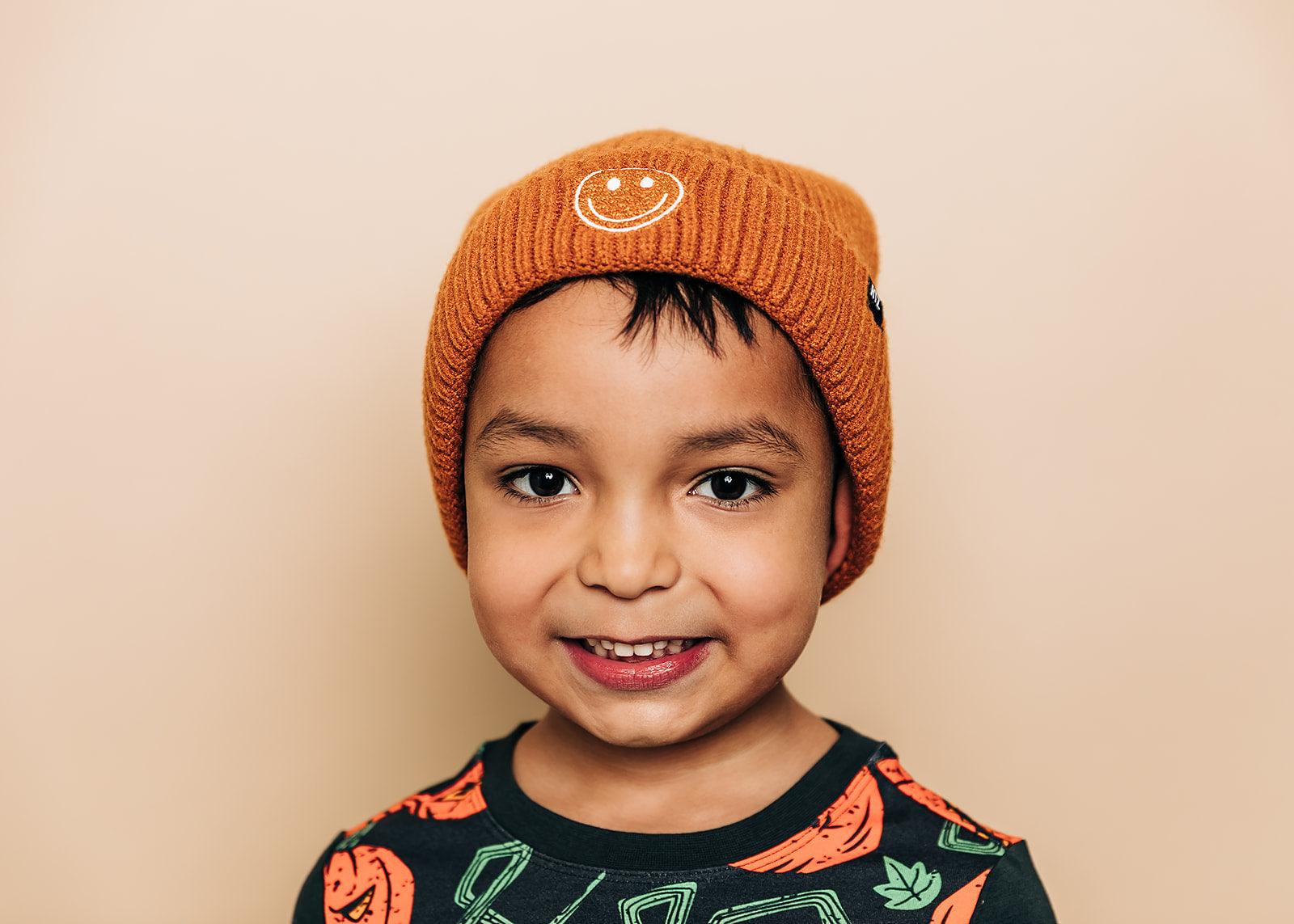 Cozy Smiley Face Knit Beanie
