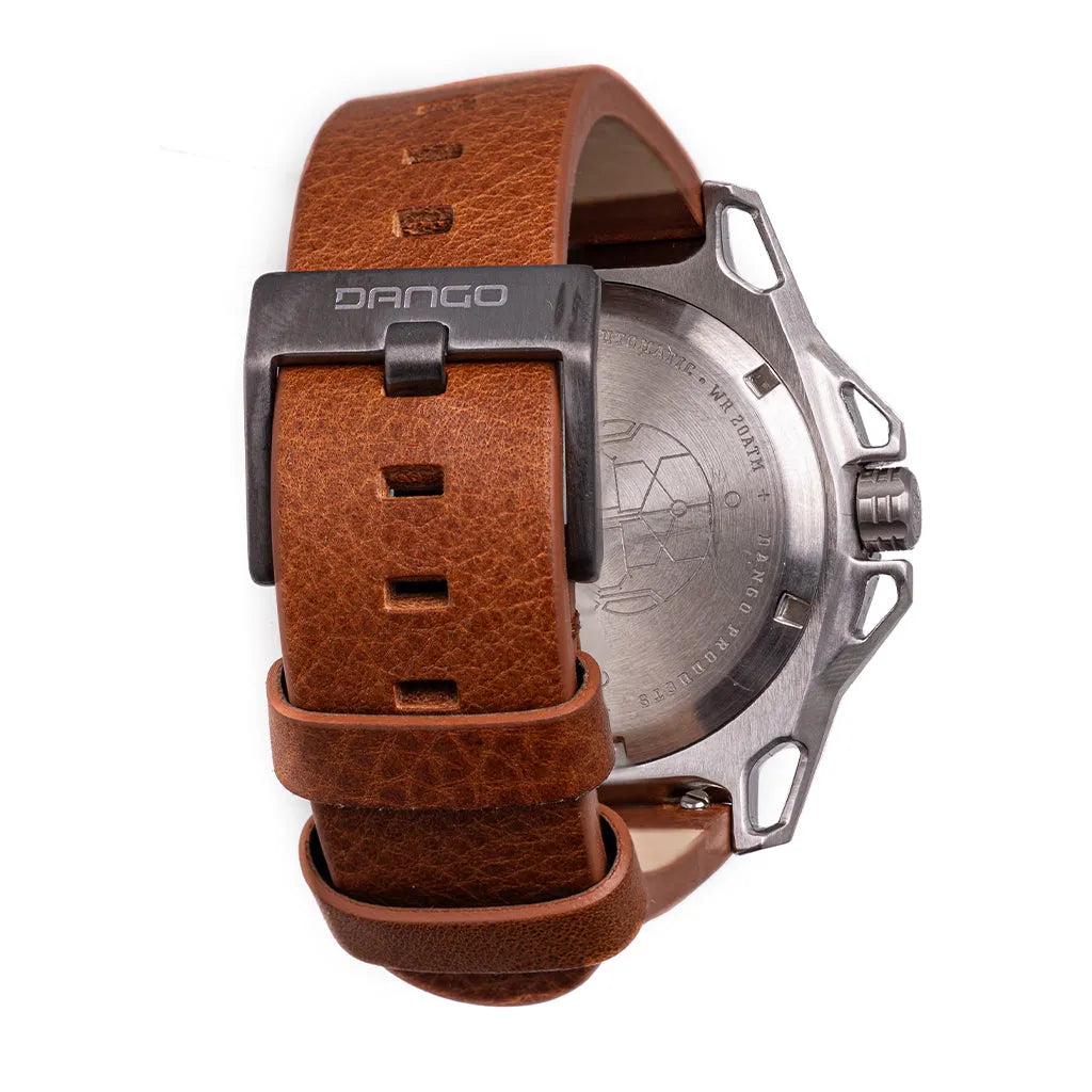 GMT-01 - Automatic Gmt Men's Watch with Italian Leather Strap
