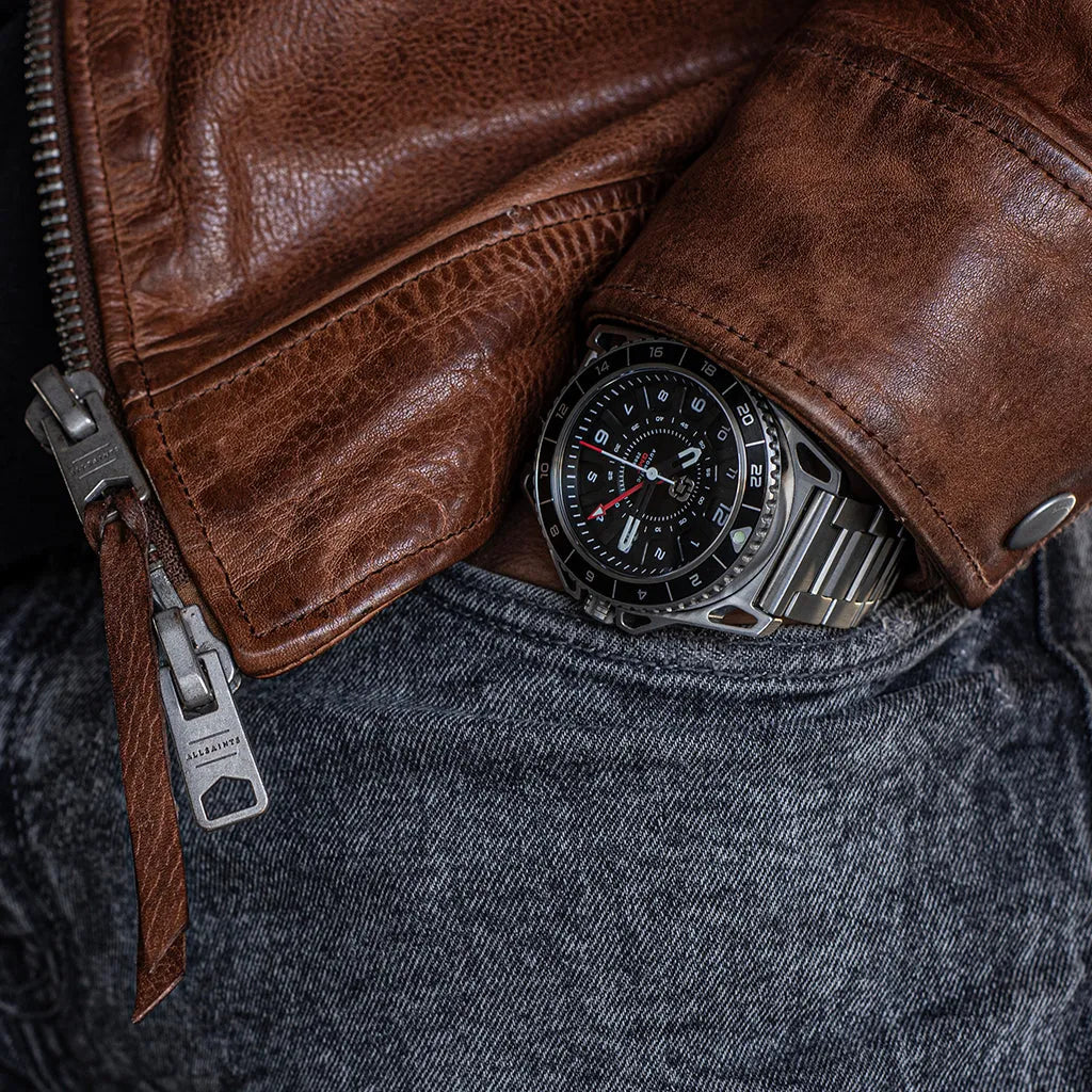 GMT-01 - Automatic Gmt Men's Watch with Metal Bracelet