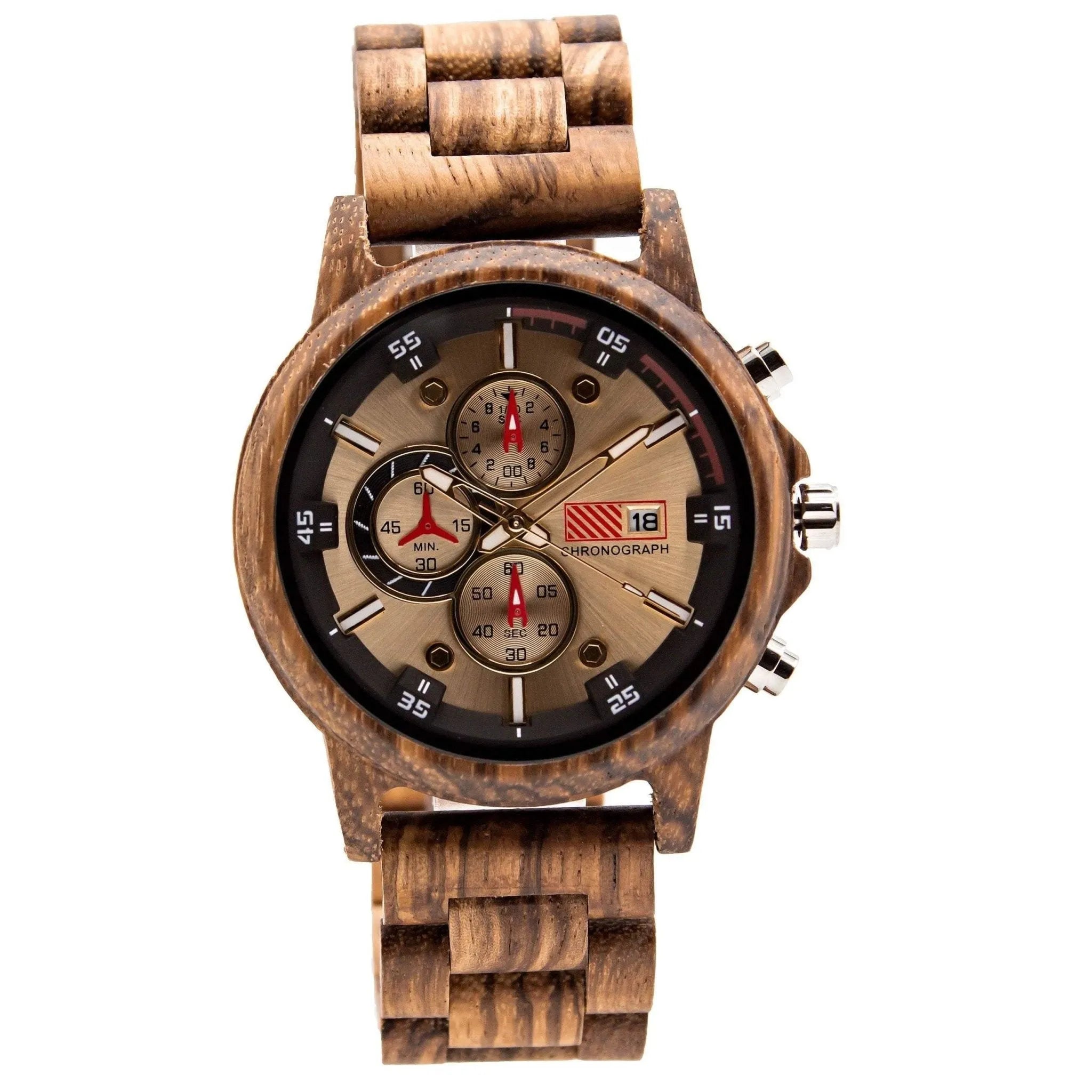 Men's Groomsmen Set of 10 Wooden Watch Zebra | Multa