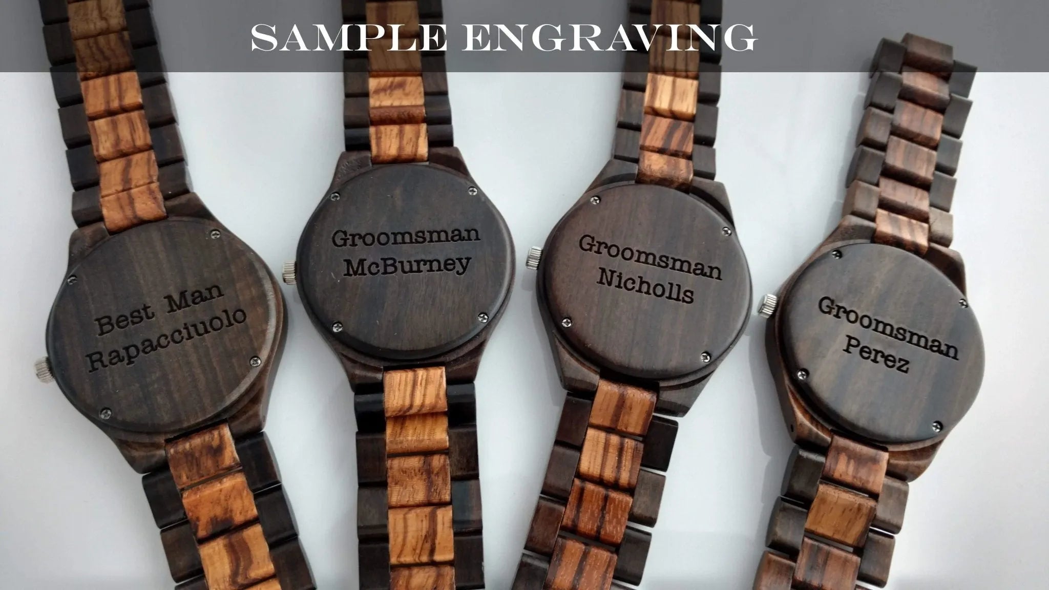 Groomsmen Set Of 10 Wooden Men's Watches - Creativo