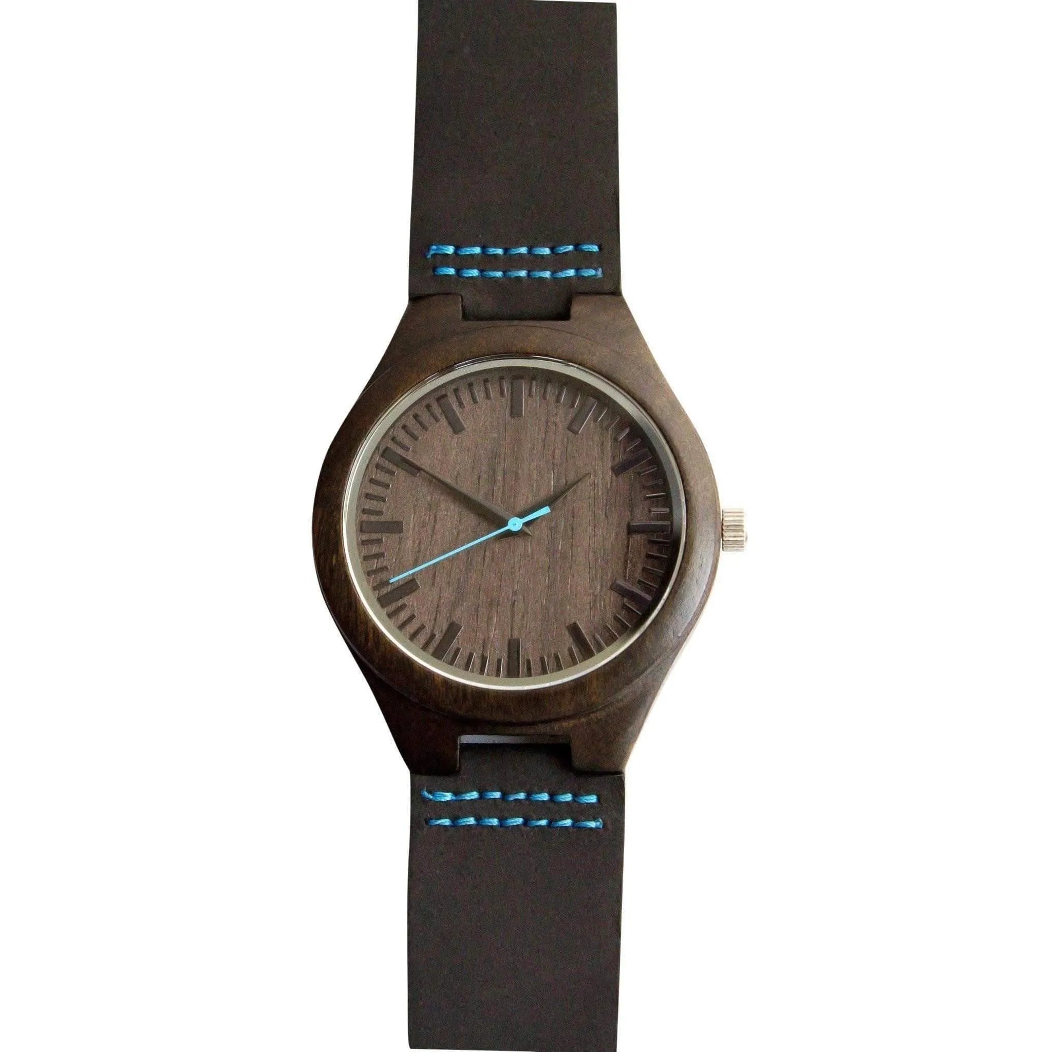 Groomsmen Set Of 6 Wooden Men's Watches - Blue Energico