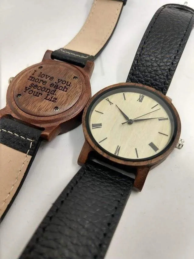 Groomsmen Set Of 6 Wooden Men's Watches Walnut Arce