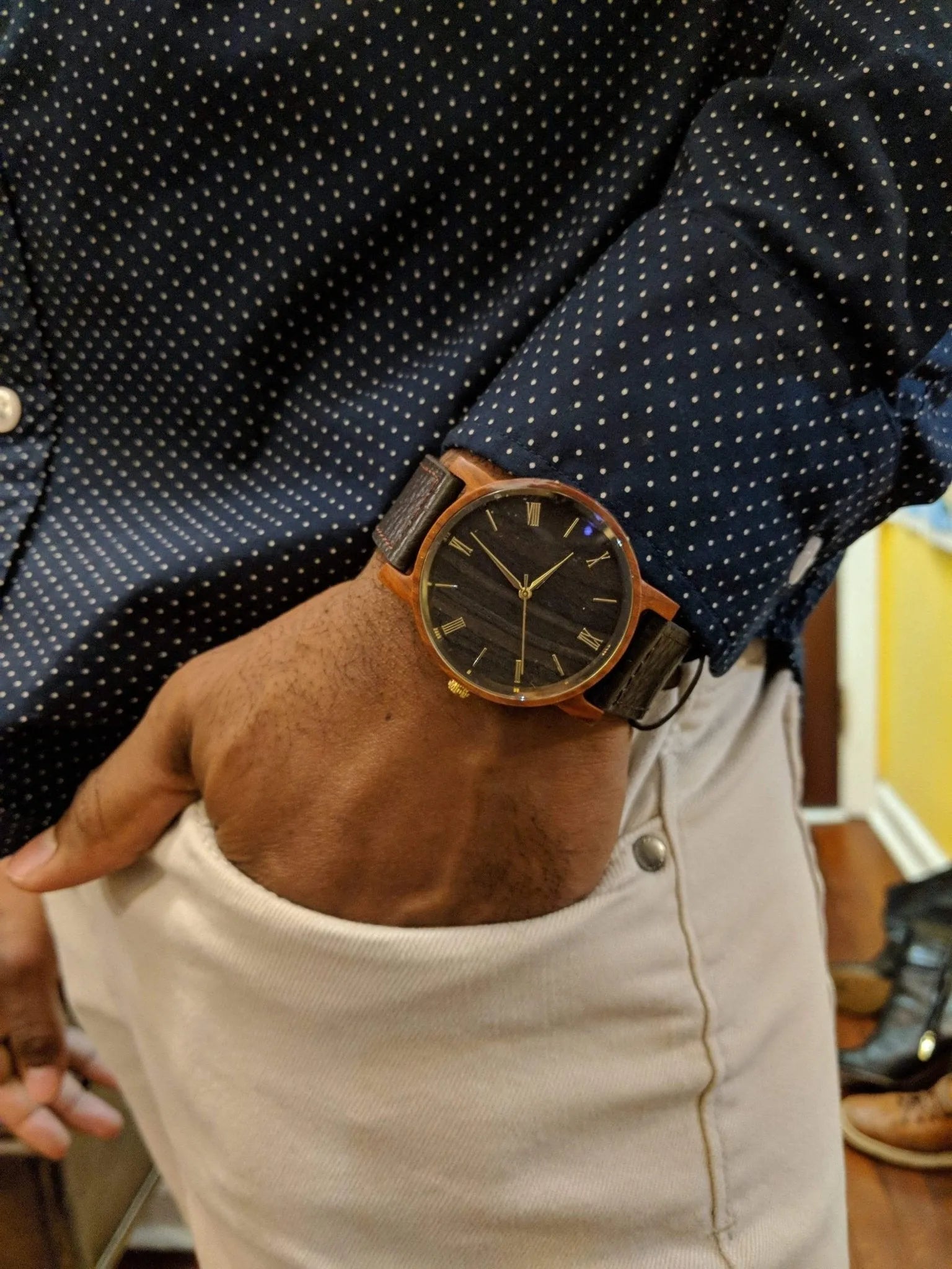 Groomsmen Set Of 7 Wooden Men's Watches Red Arce