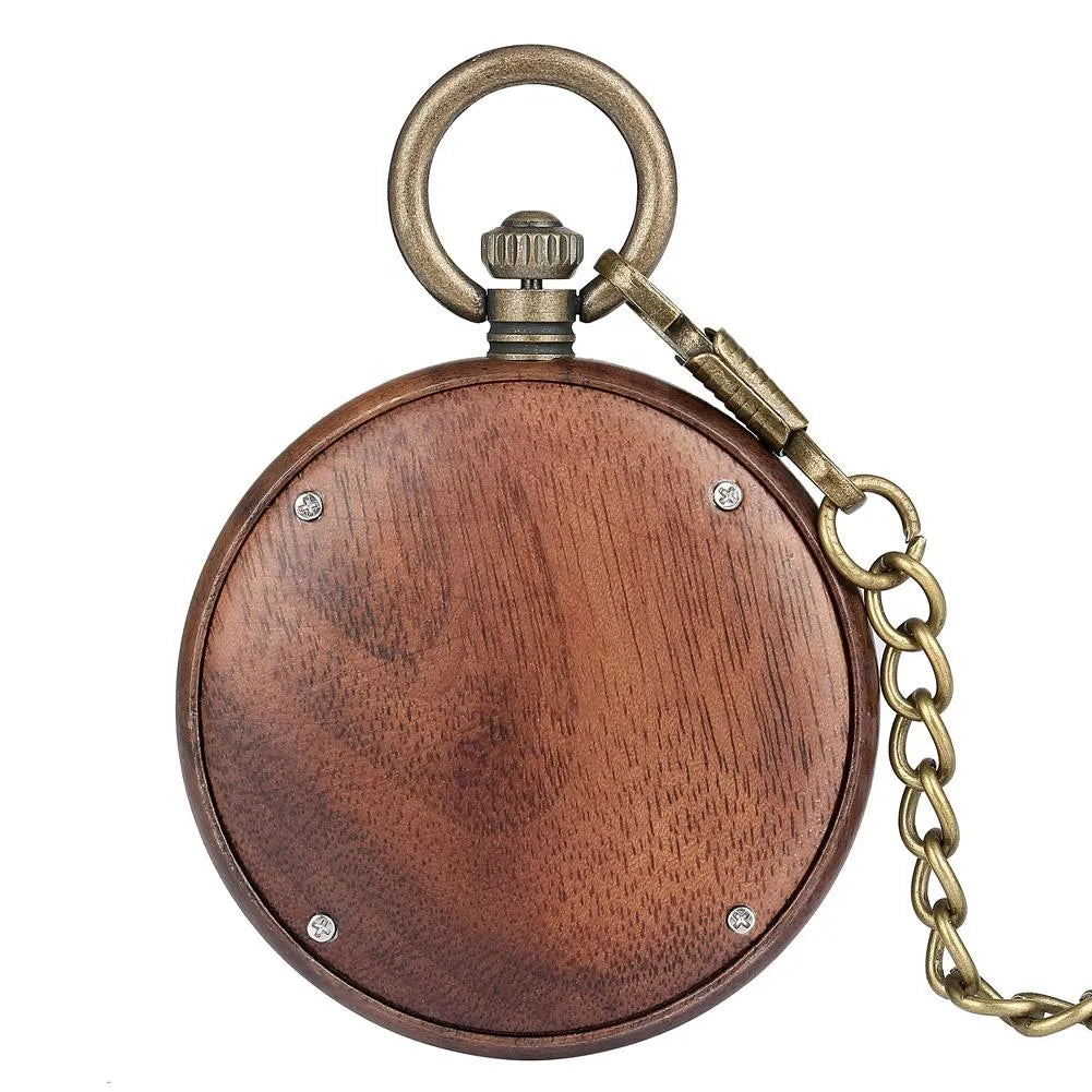 Men's Groomsmen Set of 9 Wooden Pocket Watch | Clasico