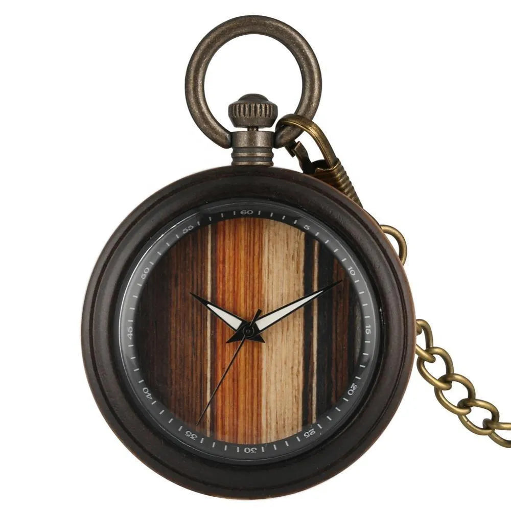 Men's Groomsmen Set of 9 Wooden Pocket Watch | Valor
