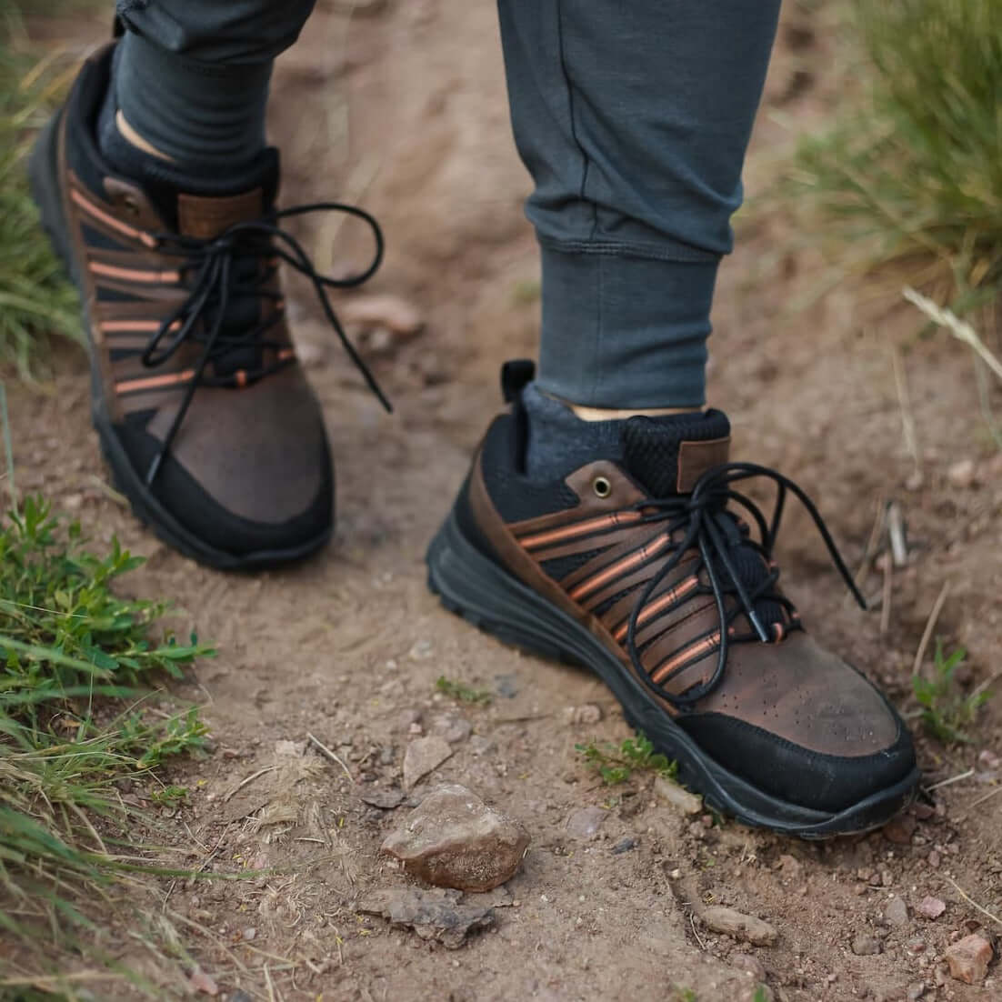 Trail Shoe Grounding Shoes • Jesse Brown Leather & Black Mesh