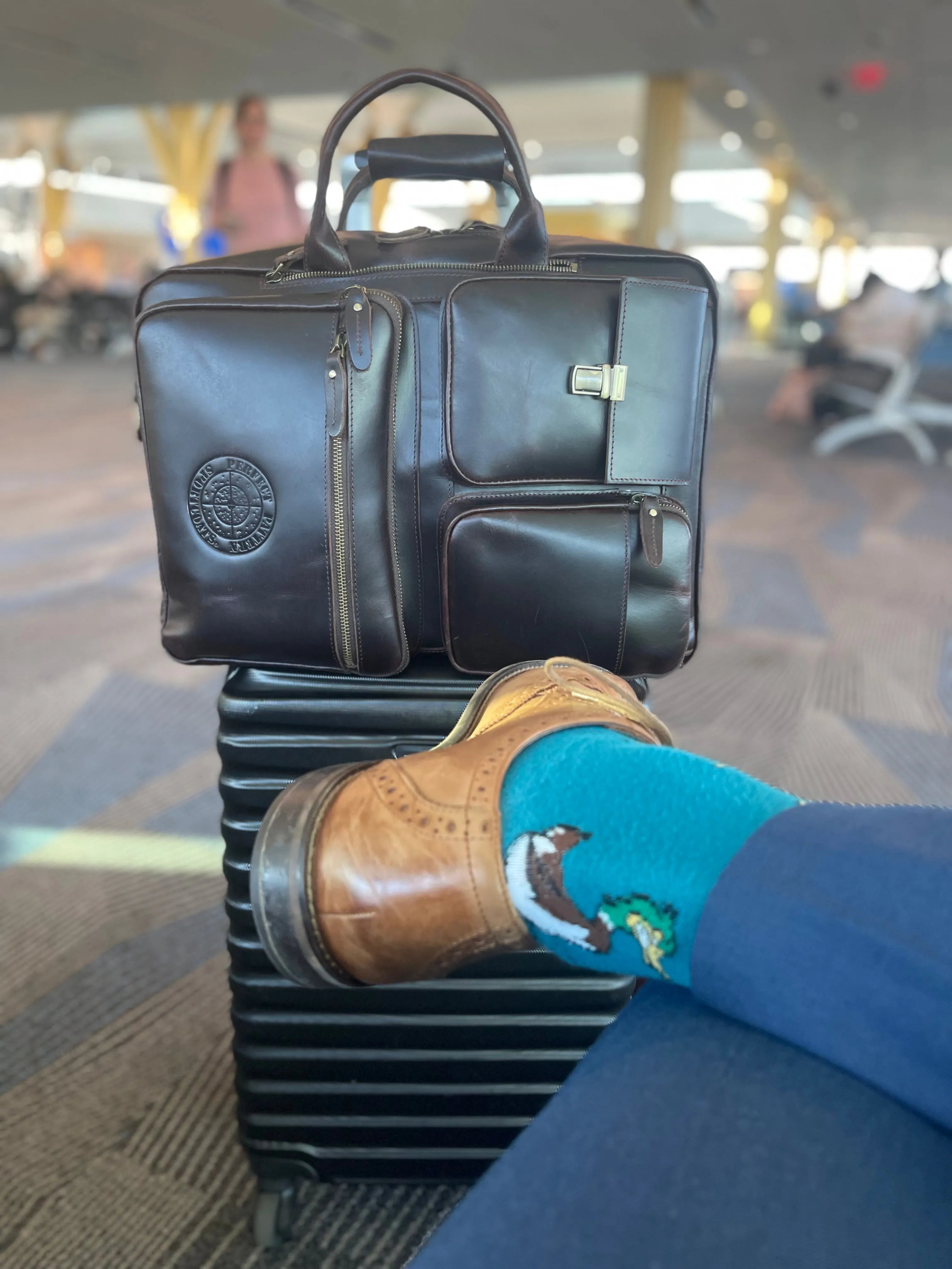 Pintallard" An Original Bottomland Full Grain Buffalo Leather Hybrid Briefcase/Backpack