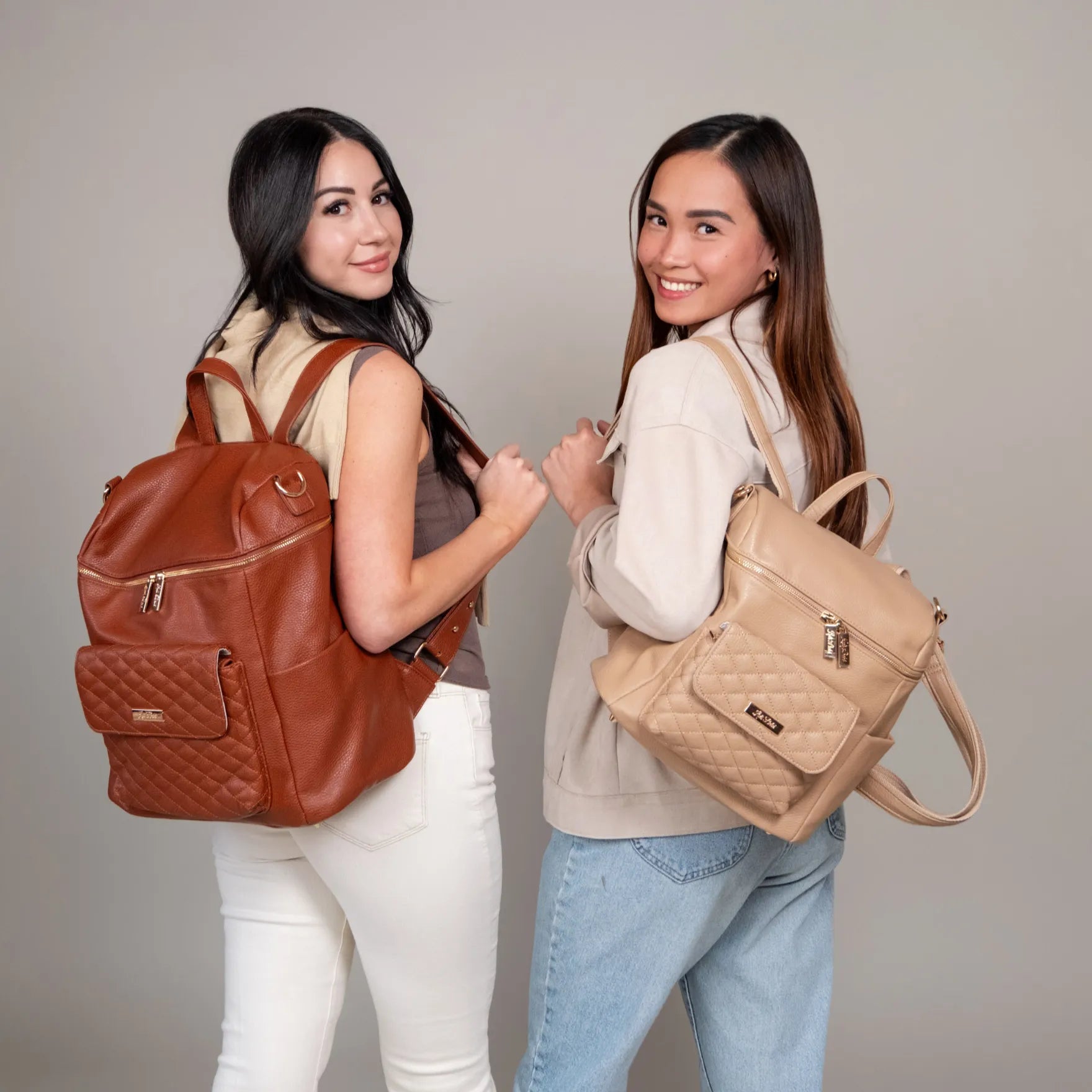 Monaco Backpack Diaper Bag | Caramel Brown