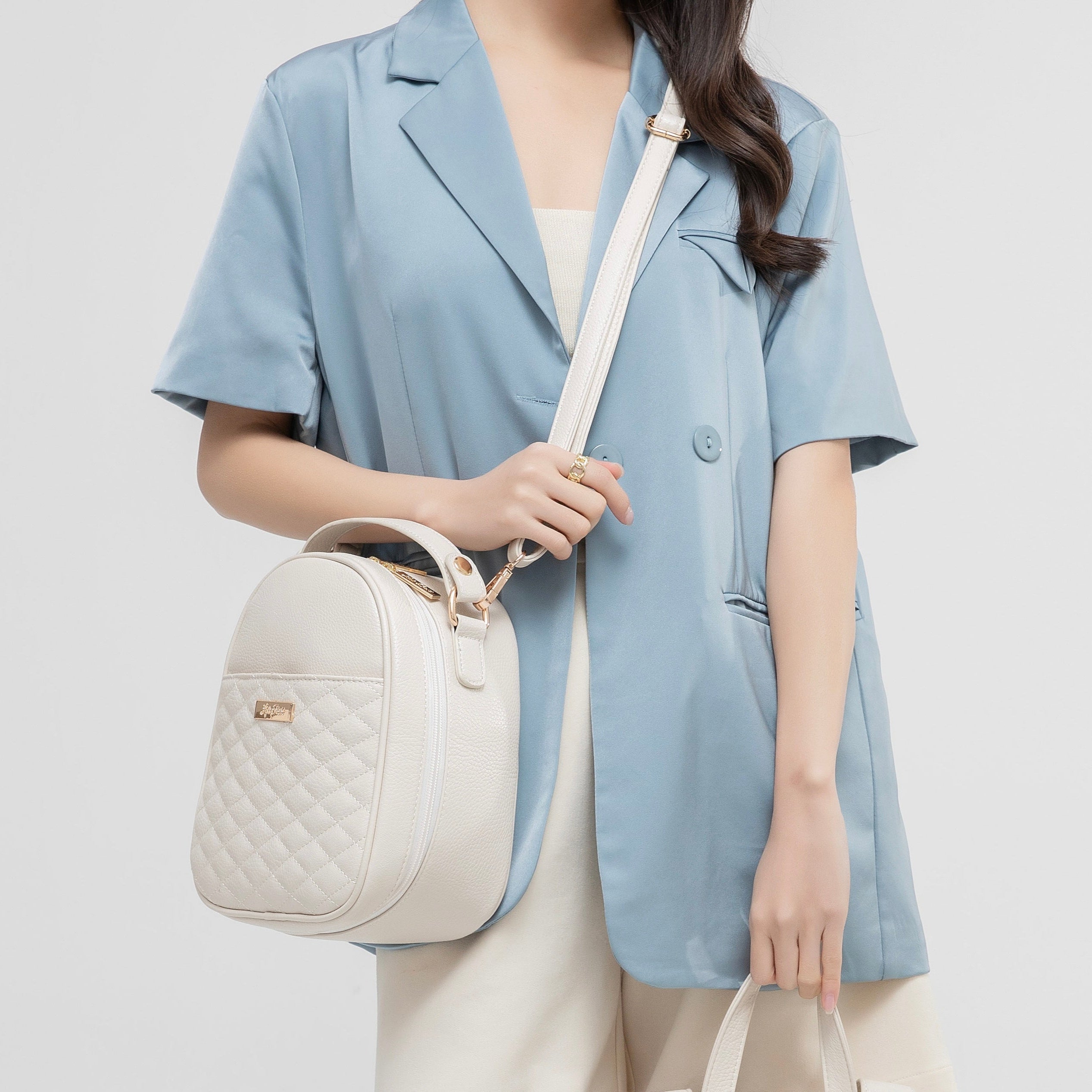 Monaco Snack Bag | Pearl White