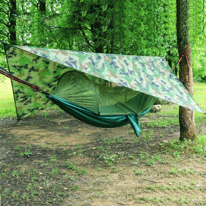 Portable Double Hammock with Net, Rain Fly, and Tree Strap