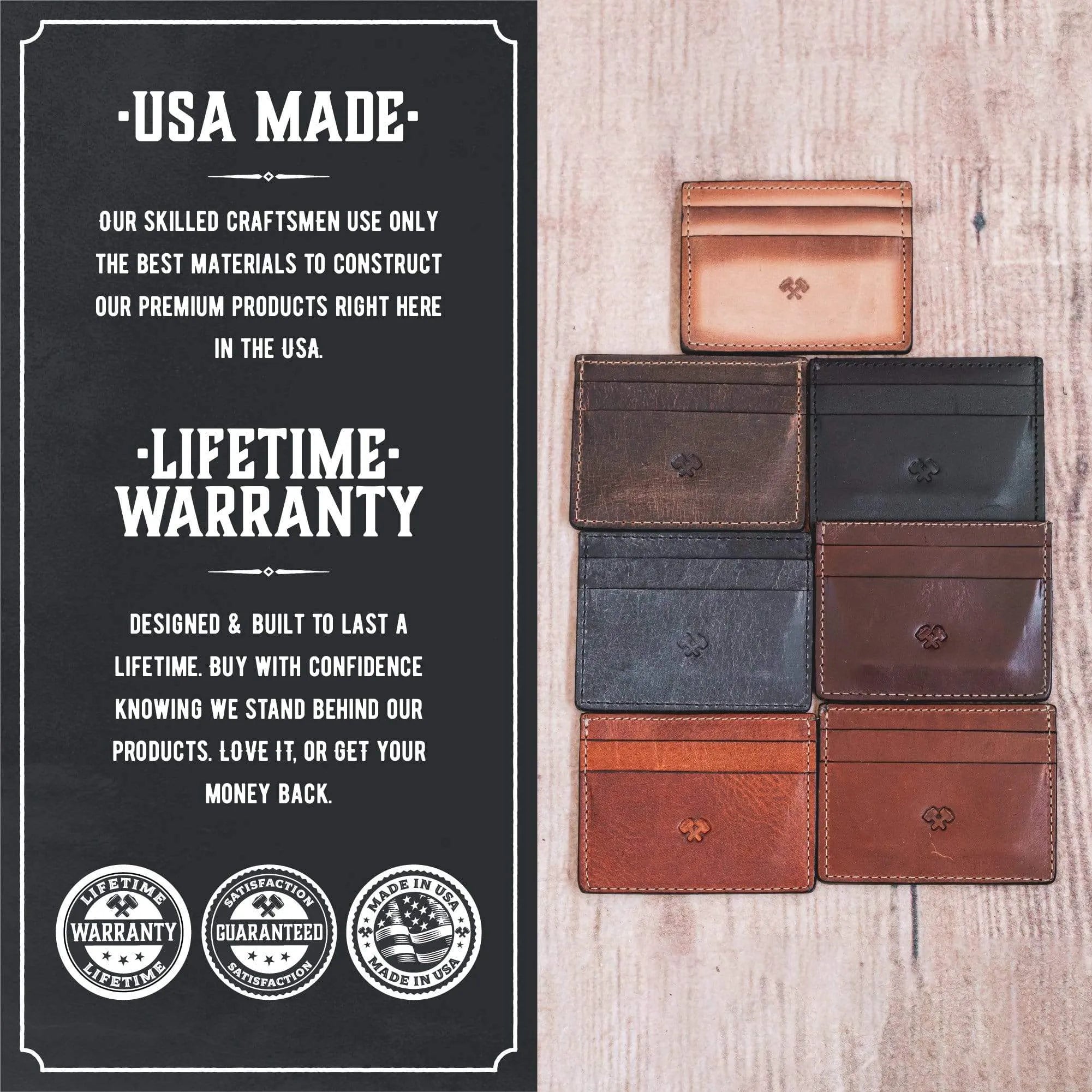 Men's Slim Front Pocket Wallet with 5 Slots