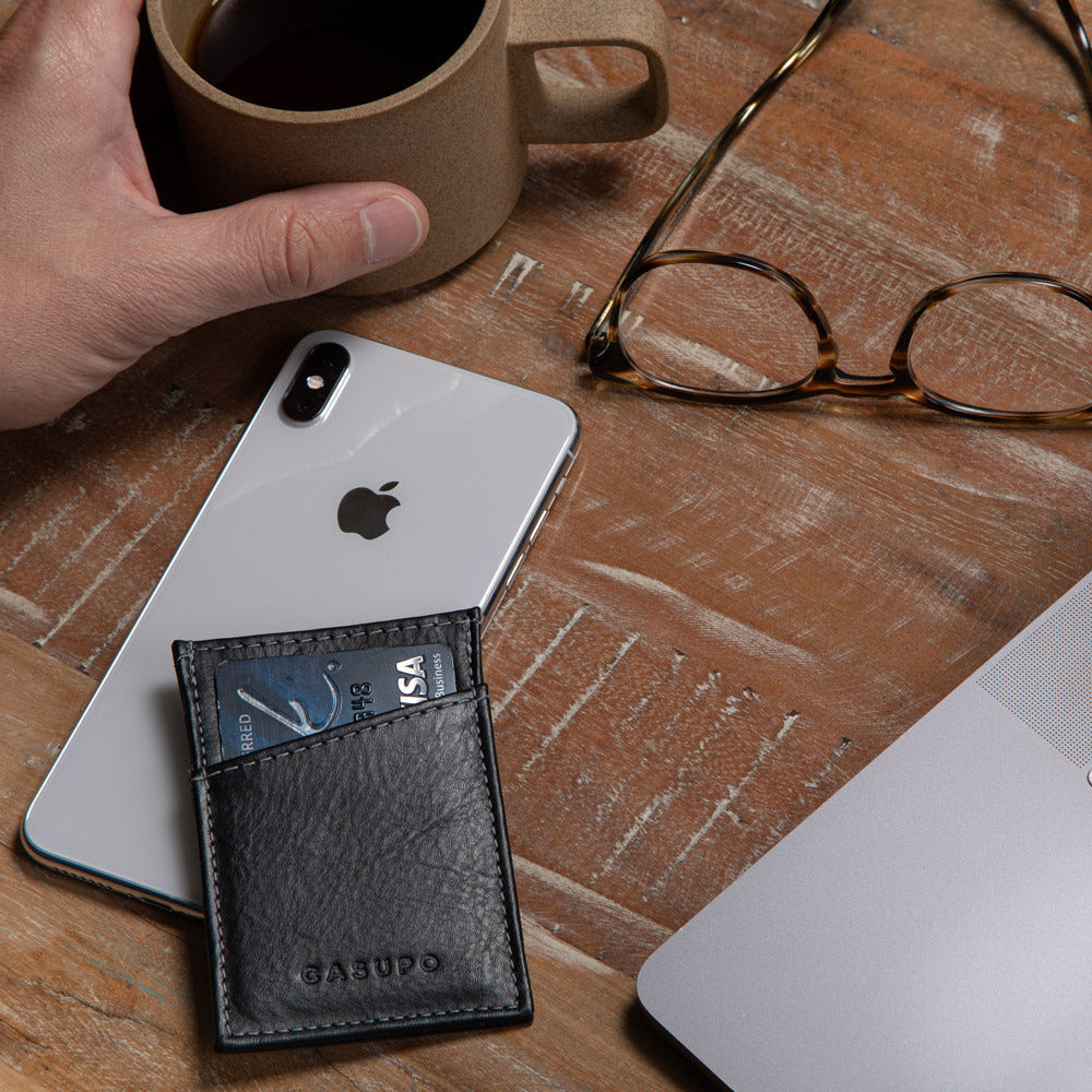 Minimalist Card Holder Wallet - Black