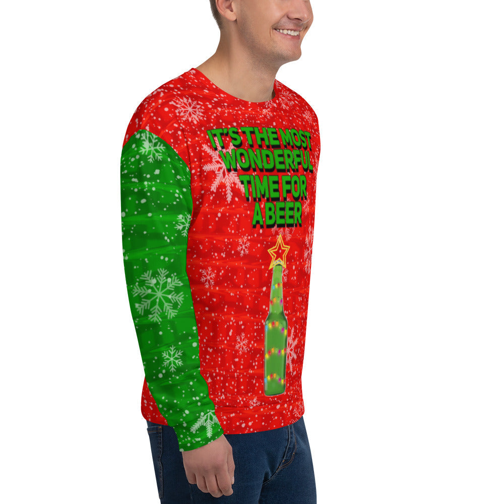 It's the Most Wonderful Time for A Beer Ugly Christmas Sweatshirt