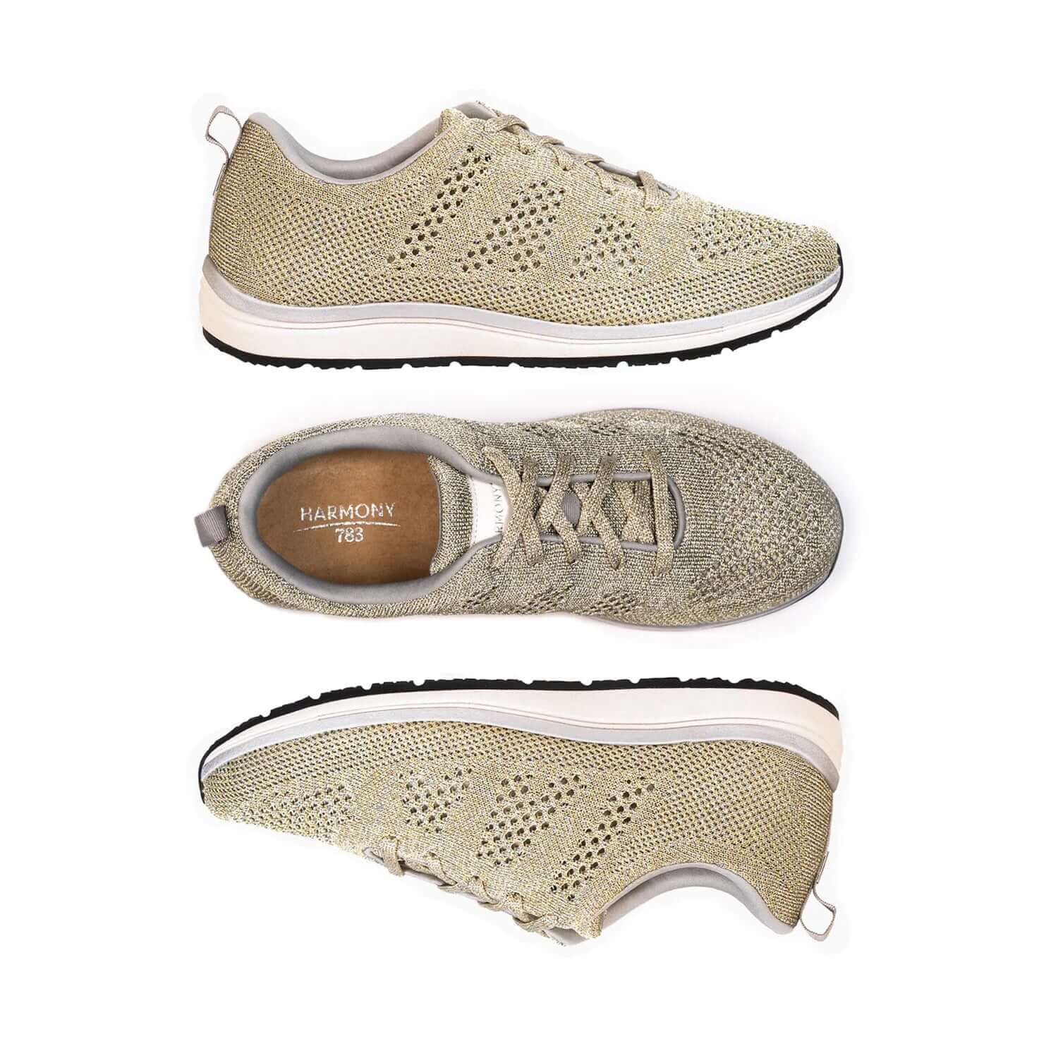 Pamela Lace-Up Grounding Shoes • Platinum Knit
