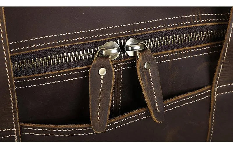 The Wainwright Weekender | Round Vintage Leather Duffel