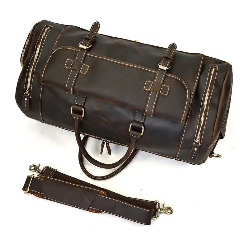 The Bard Weekender | Handmade Leather Duffel Bag