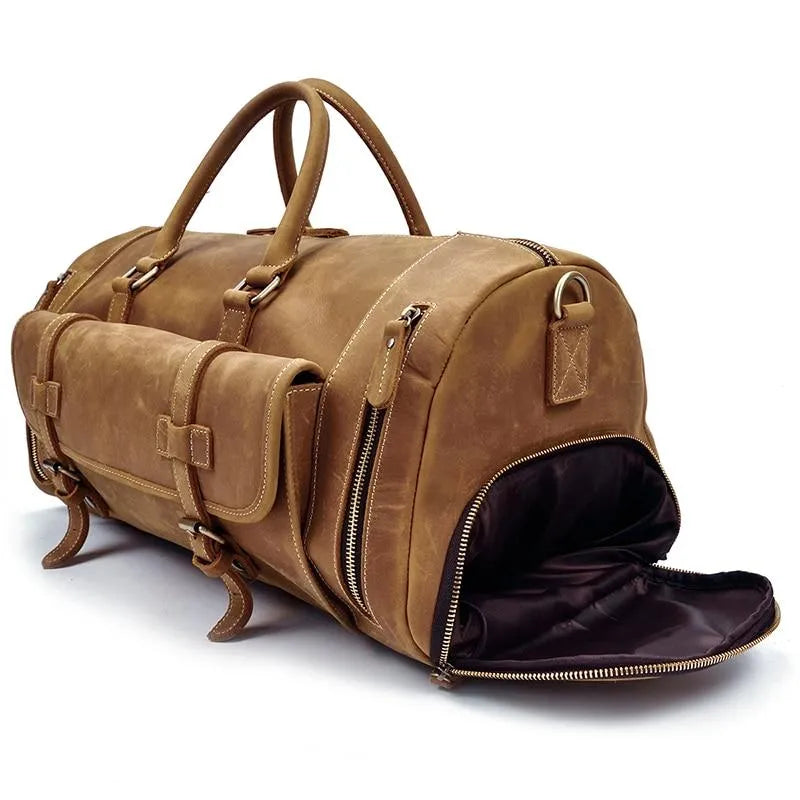 The Bard Weekender | Handmade Leather Duffel Bag