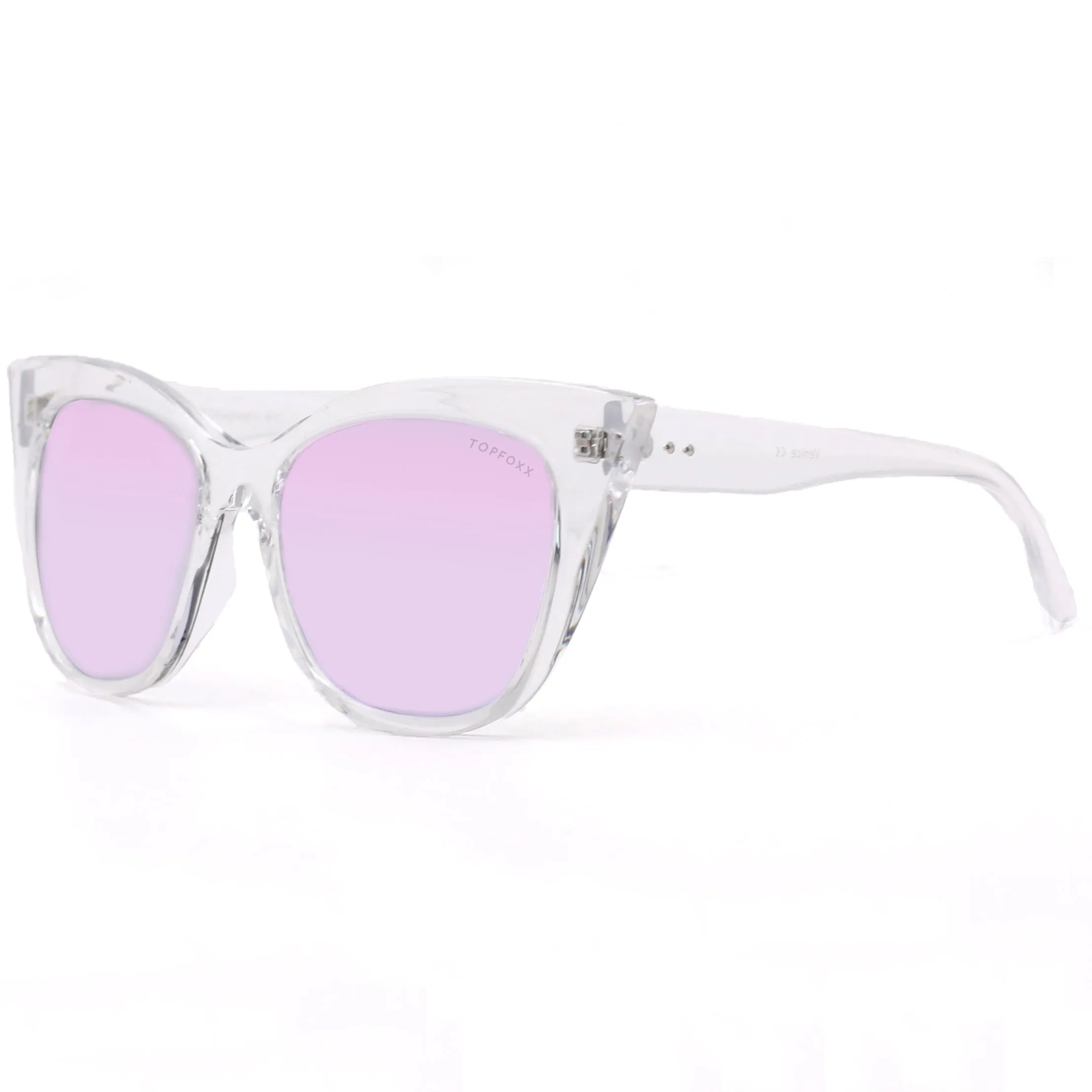 Venice Cateye Sunglasses - Clear Purple