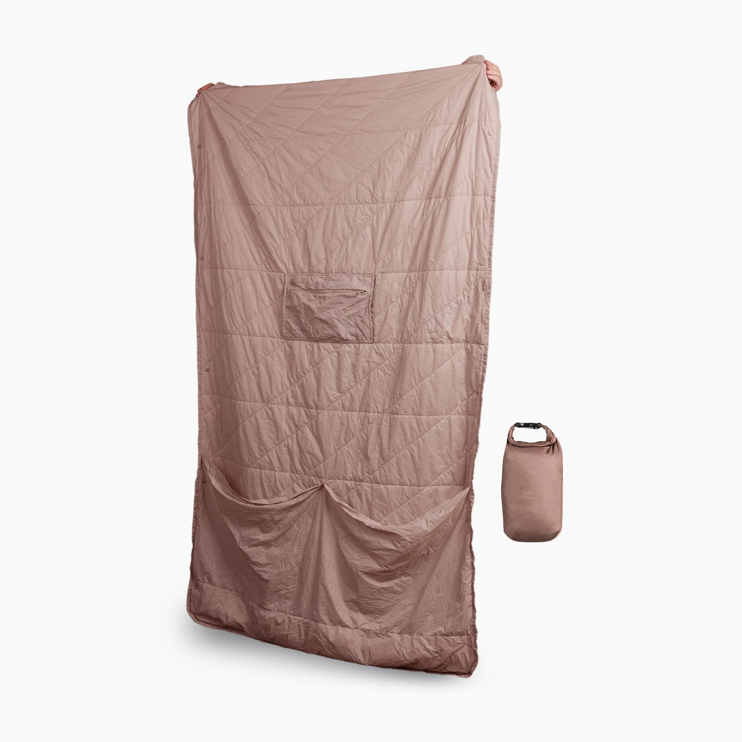 Gravel Layover™ Travel Blanket Insulated Packable Quartz
