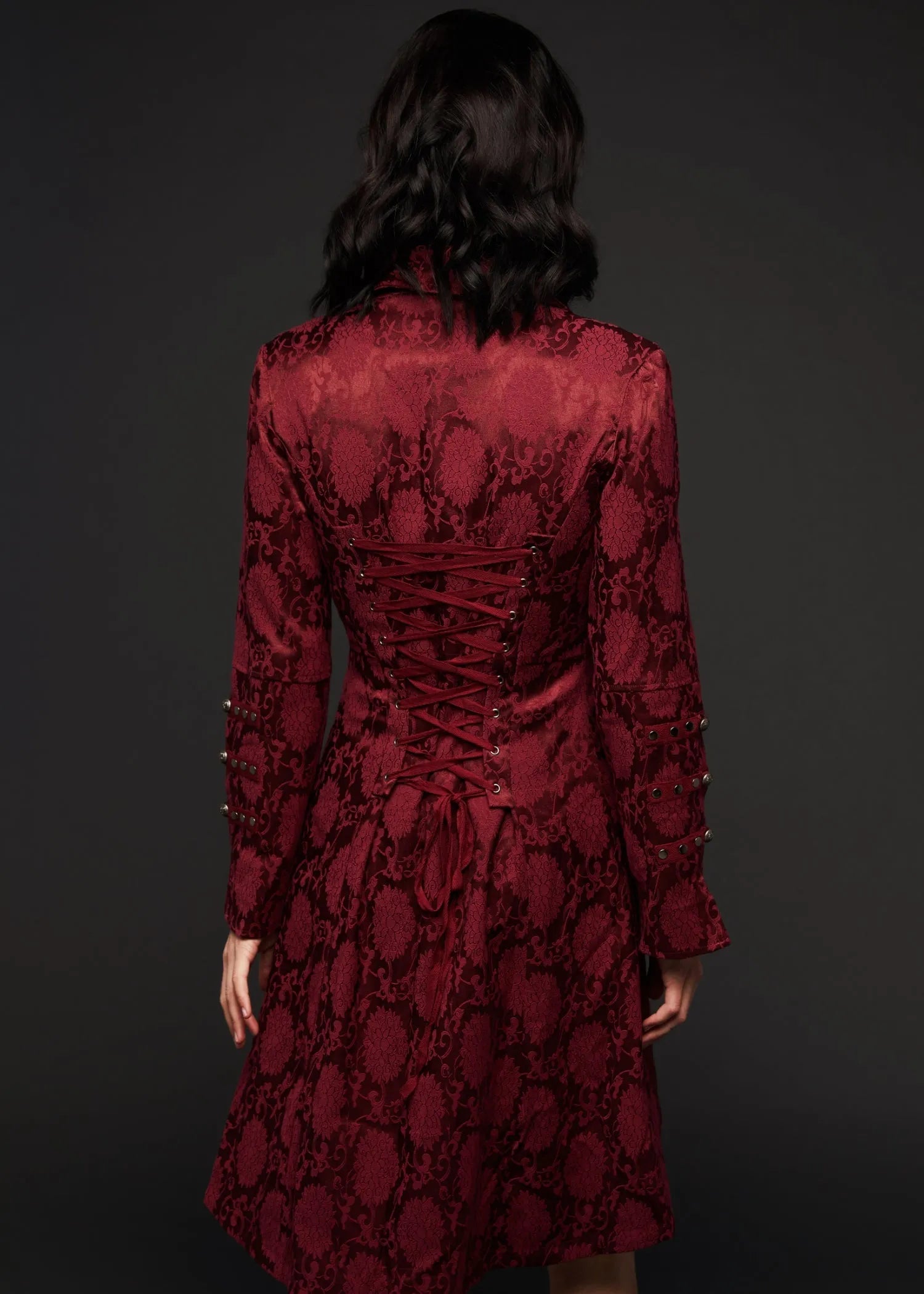 Red Gothic Coat Victorian Steampunk Jacket