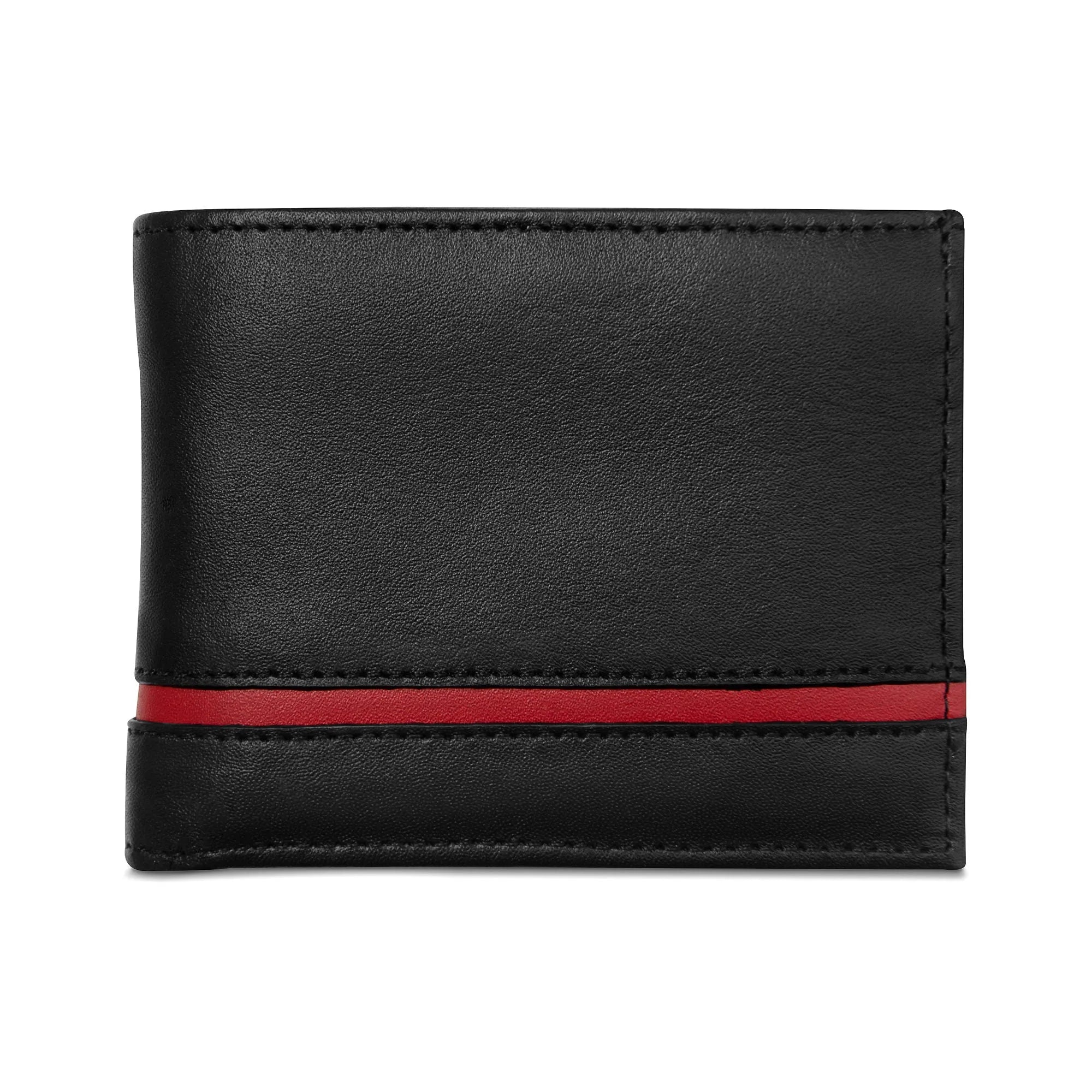 Carry-It-All Bifold Men's Leather Wallet (American Flag optional)