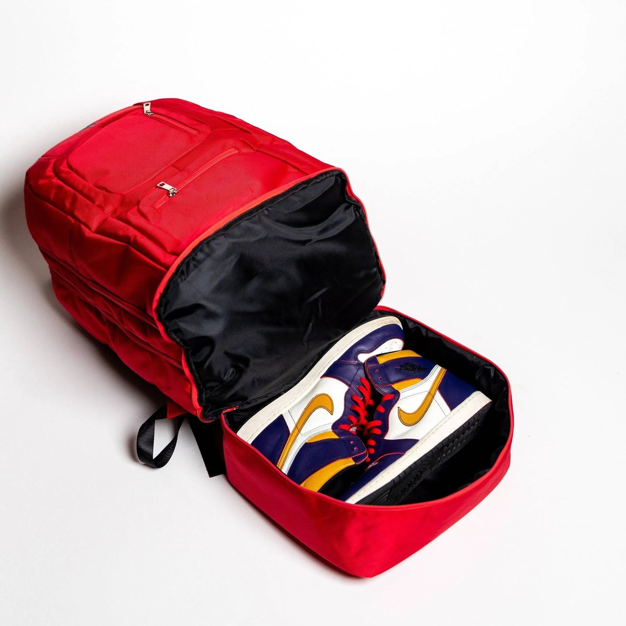 Red Polyester Signature Backpack Bag