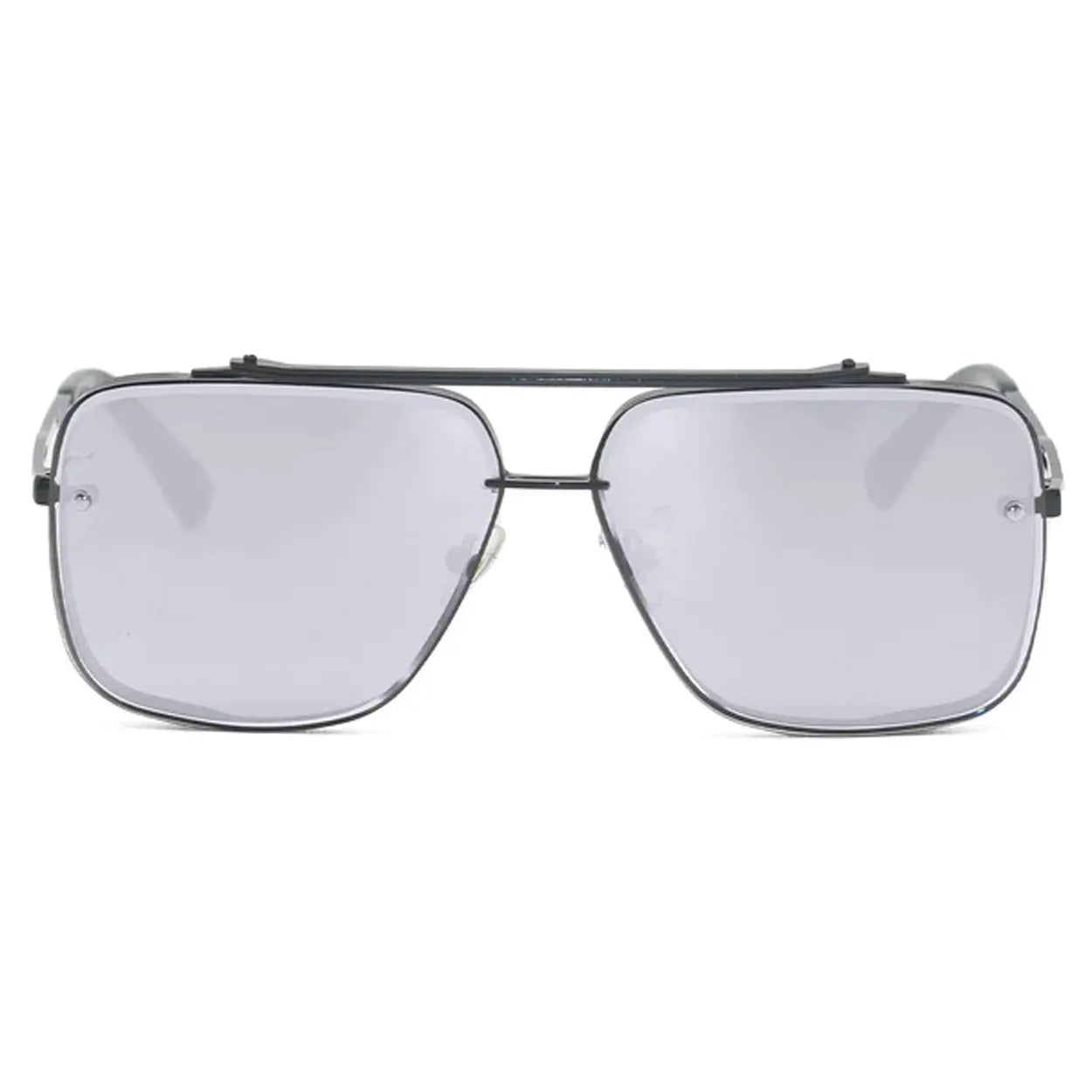 Bella - Chrome Black Oversized Squared Aviators
