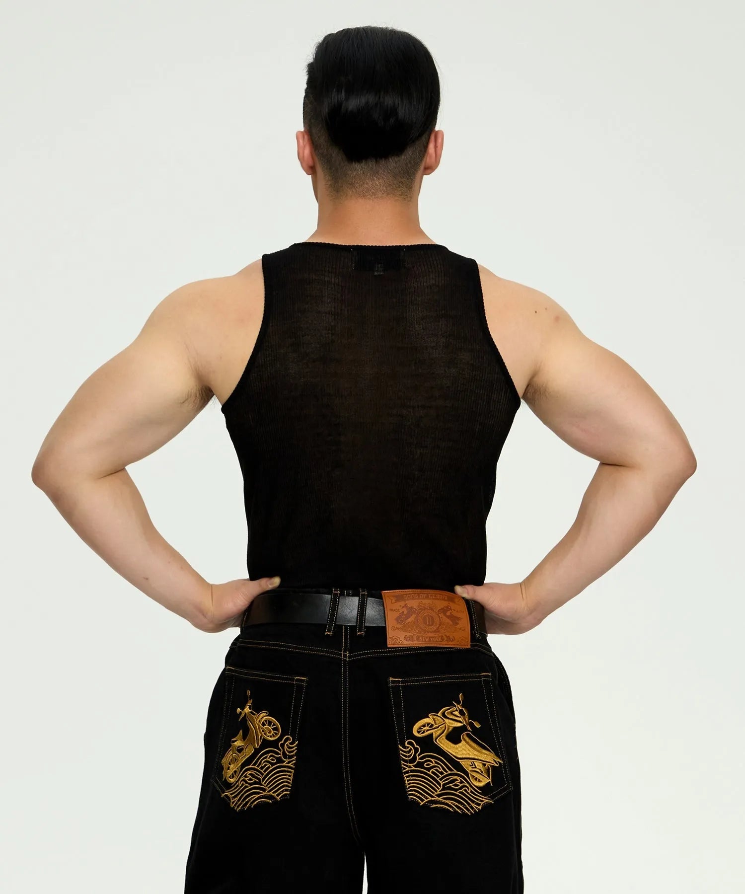 Saigonagram Sheer Rib Knit Tank Top