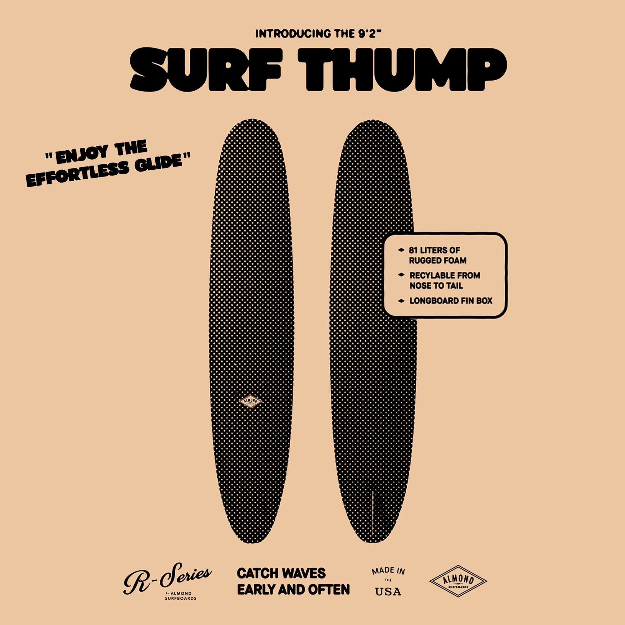 9'2 R-Series | Surf Thump Longboard Surfboard