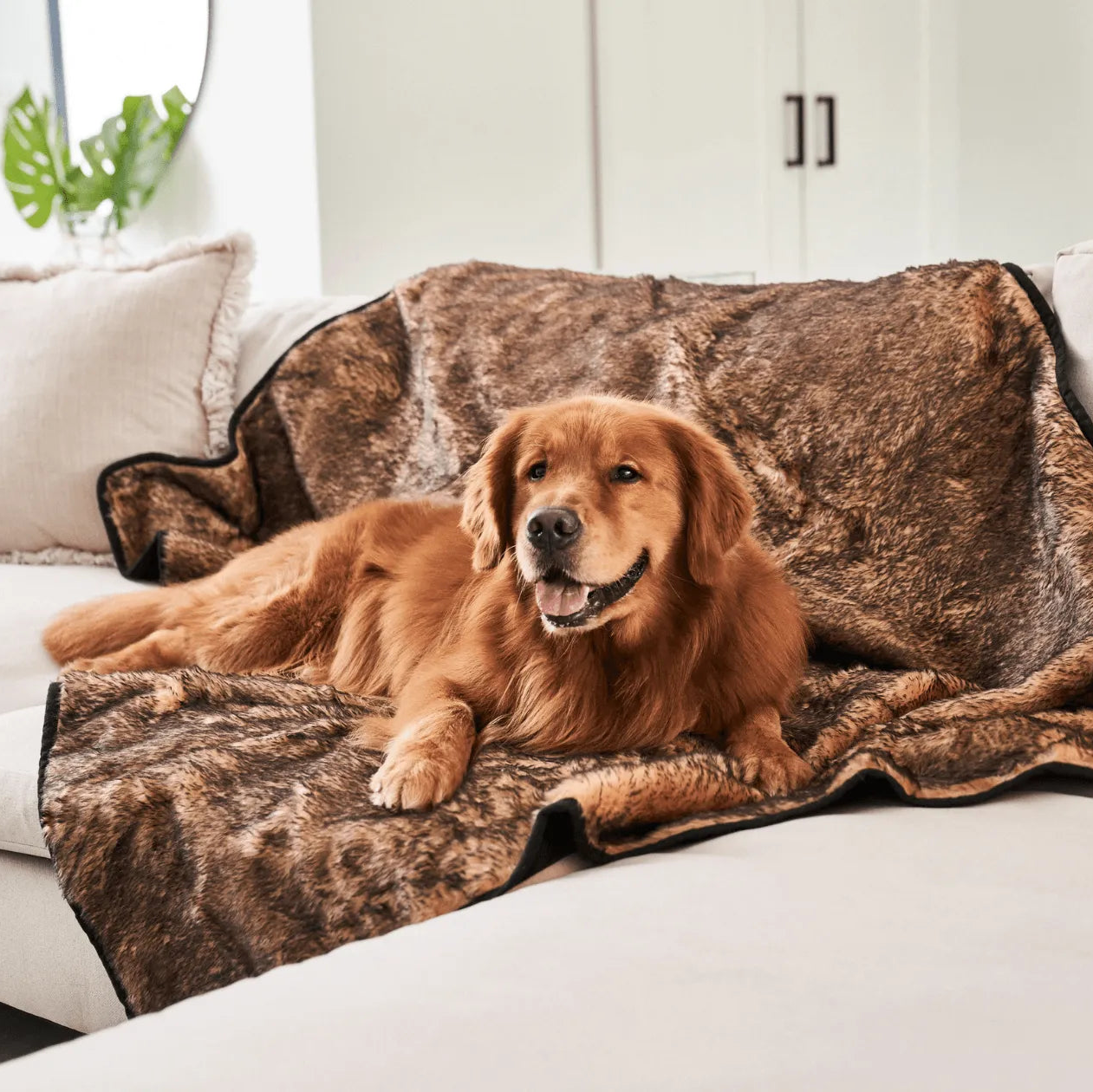 PupProtector™ Short Fur Waterproof Throw Blanket - Sable Tan
