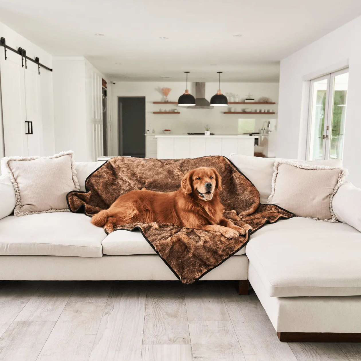 PupProtector™ Short Fur Waterproof Throw Blanket - Sable Tan