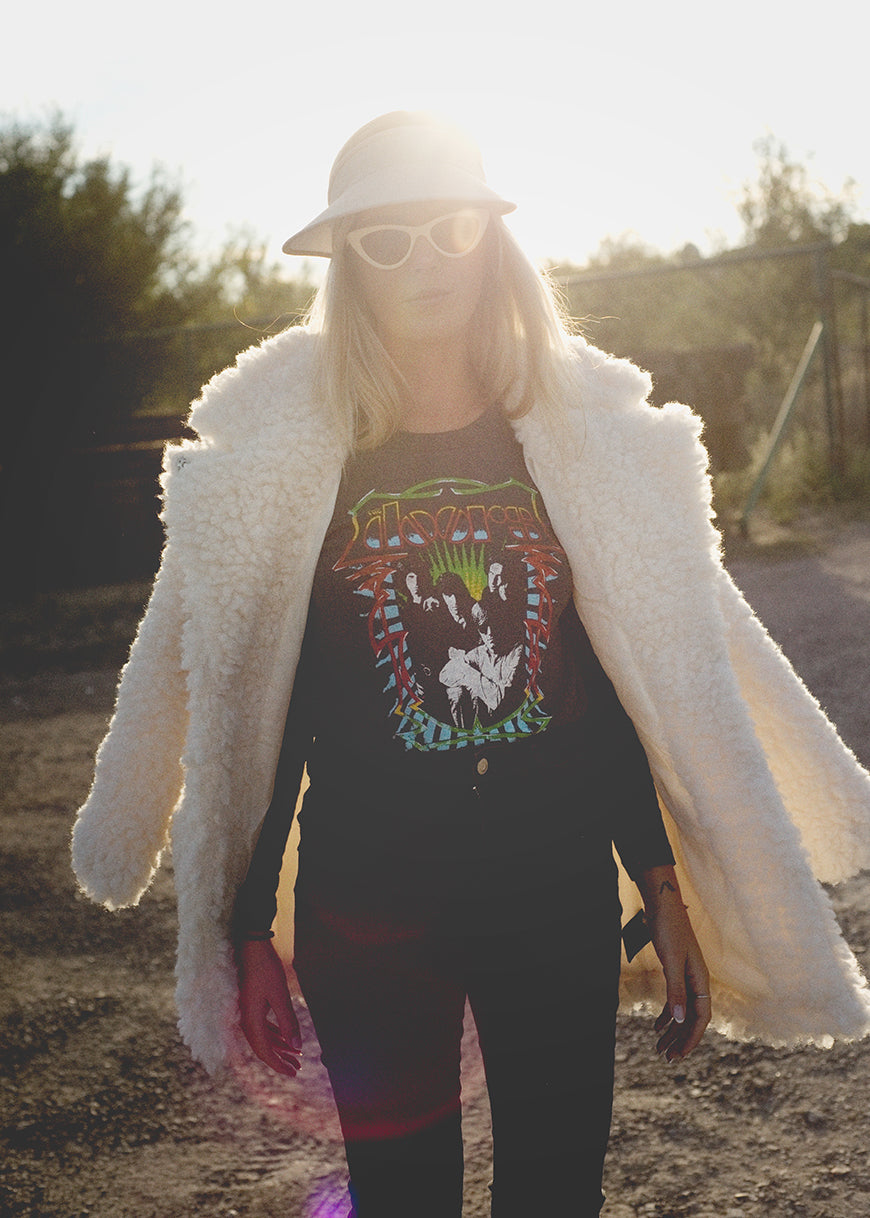 The Doors Cropped Long Sleeve Band Shirt by Daydreamer LA