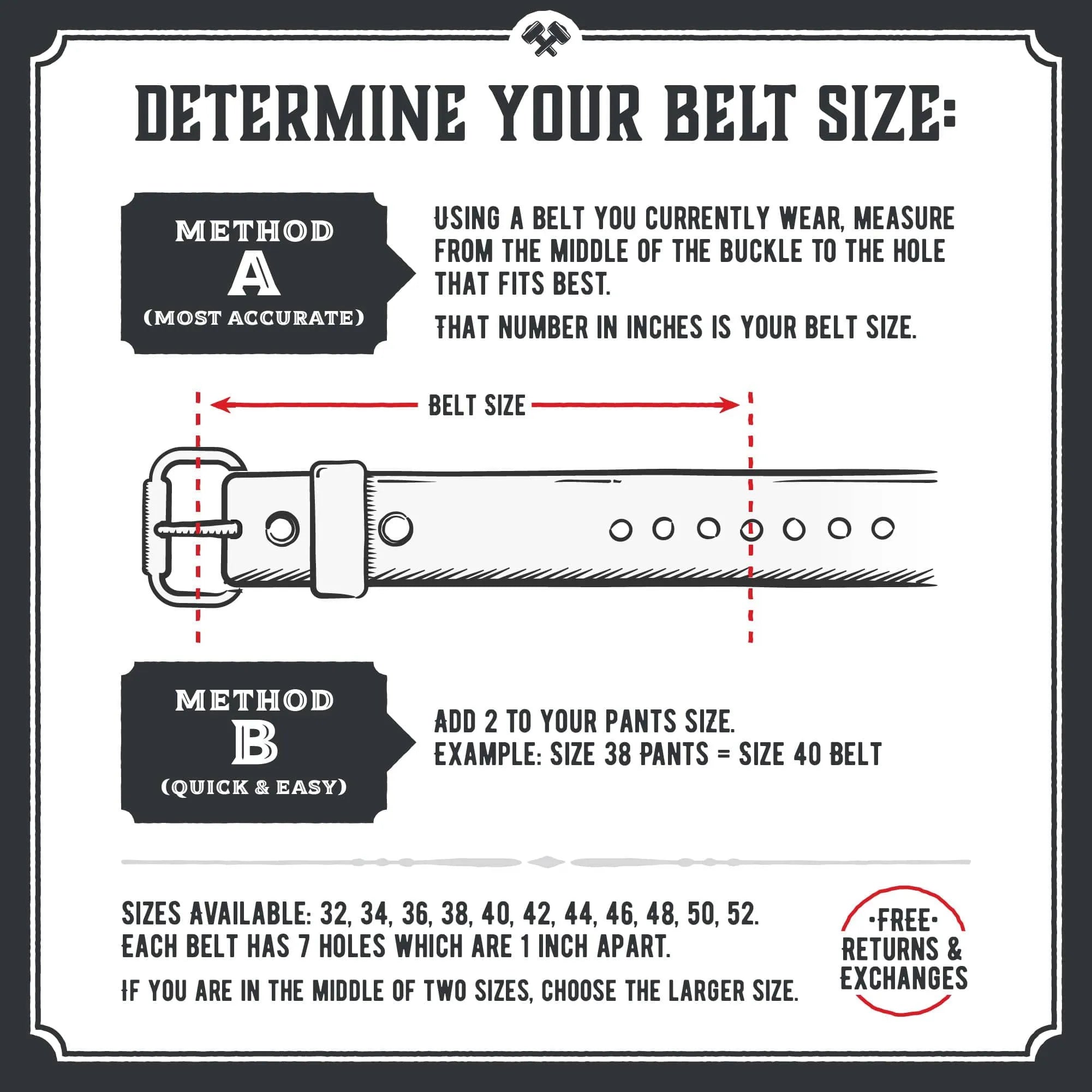 The Huntsman Belt – Durable Full Grain Leather Everyday Belt