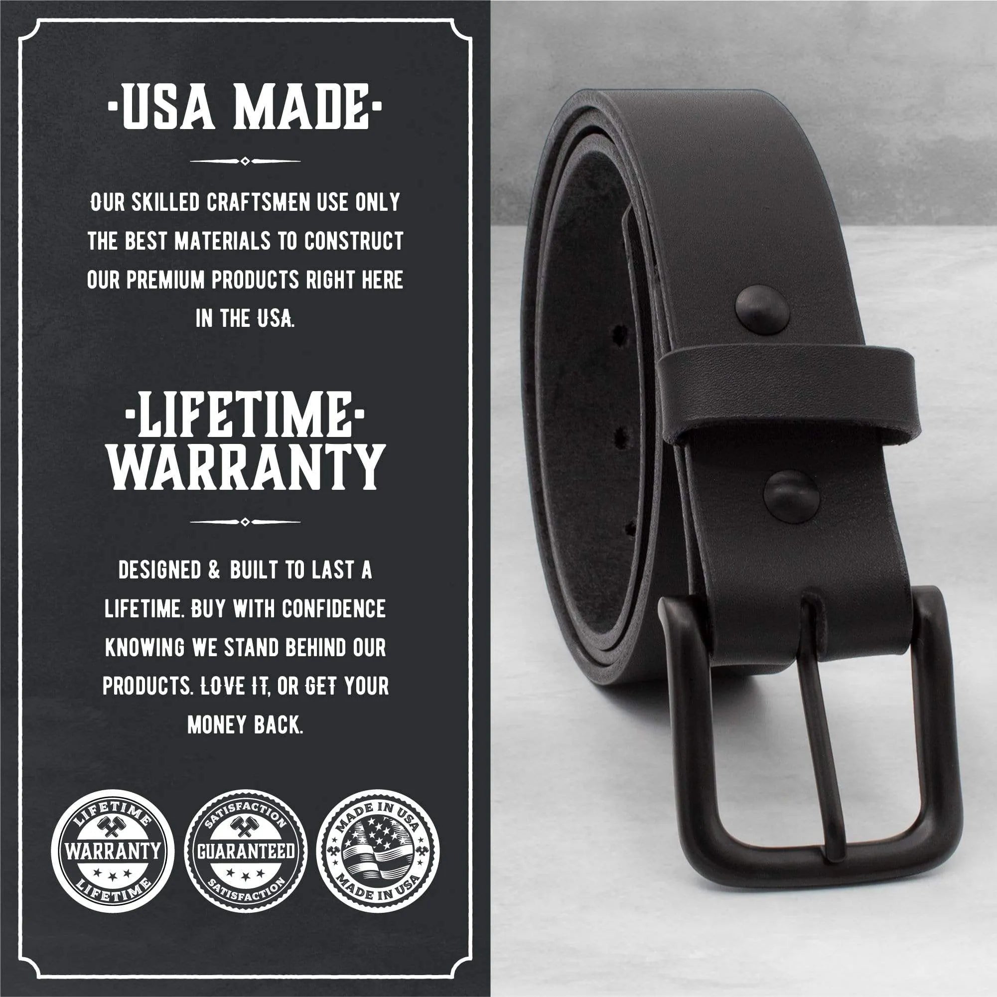 The Huntsman Belt – Durable Full Grain Leather Everyday Belt